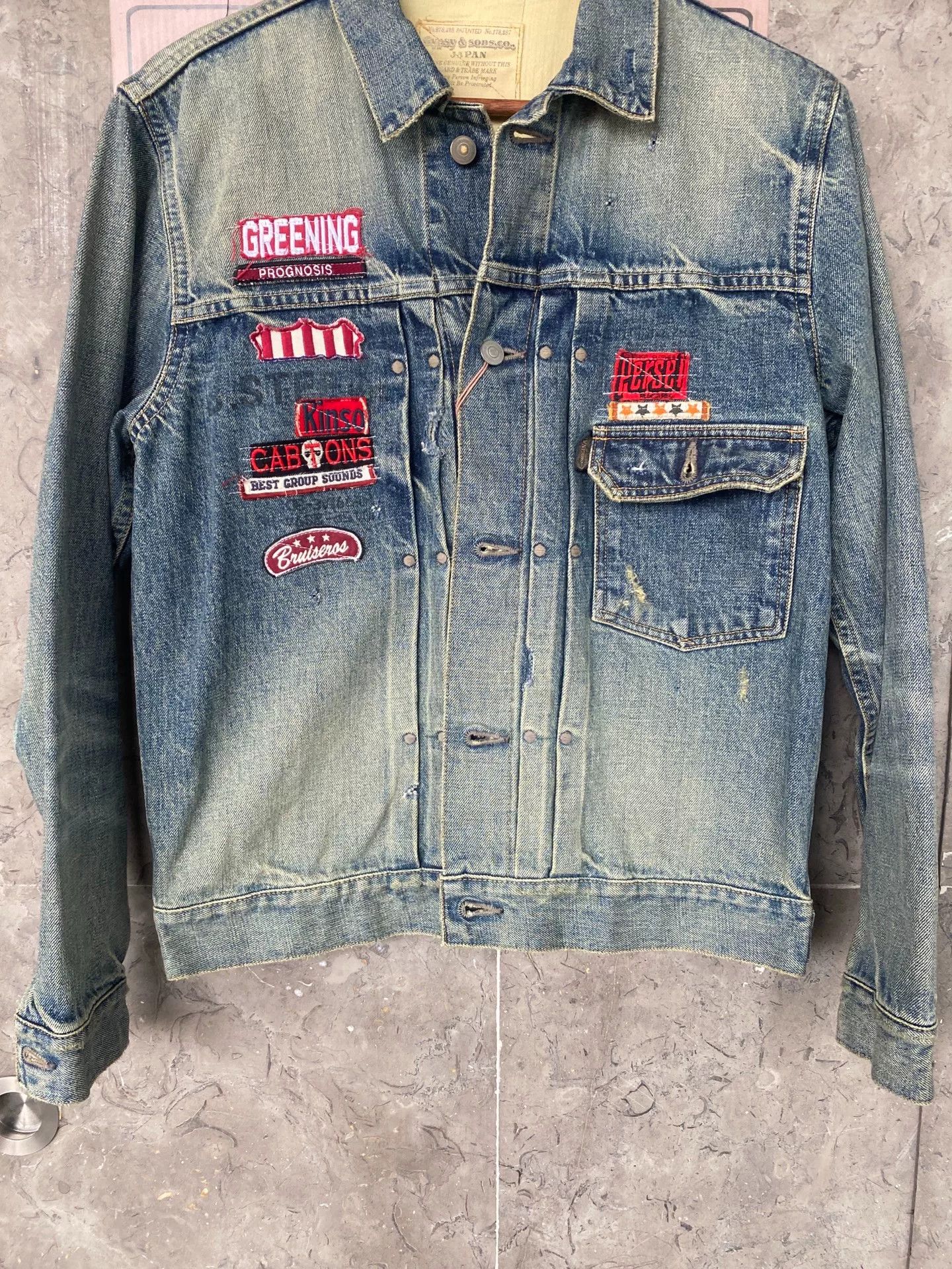 Gypsy Gypsy&sons Heavy Washed Distressed Denim Jacket Size US M / EU 48-50 / 2 - 1 Thumbnail