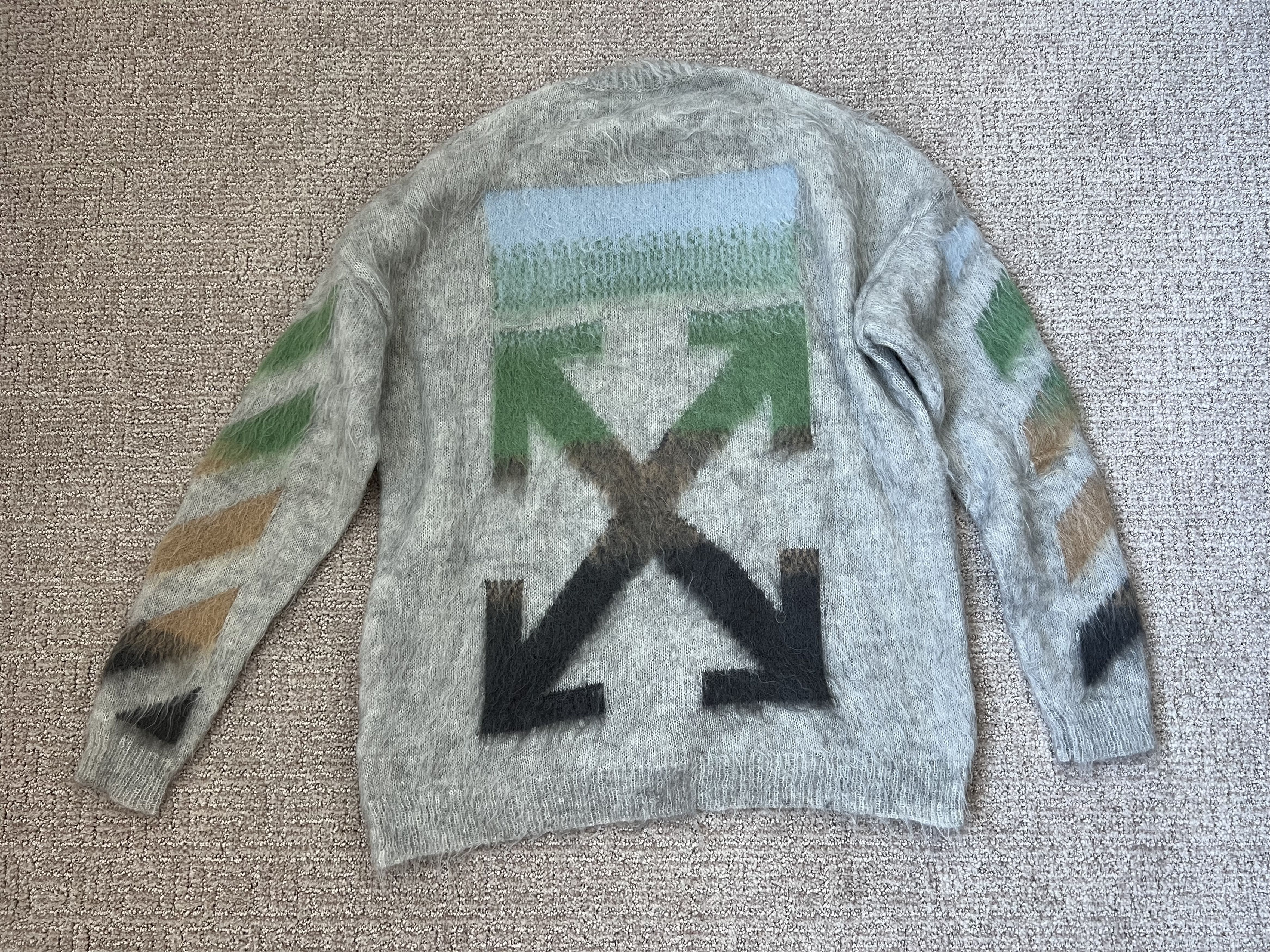 Off-White Off-White Early Virgil Abloh Mohair Knit Sweater Size US M / EU 48-50 / 2 - 5 Thumbnail