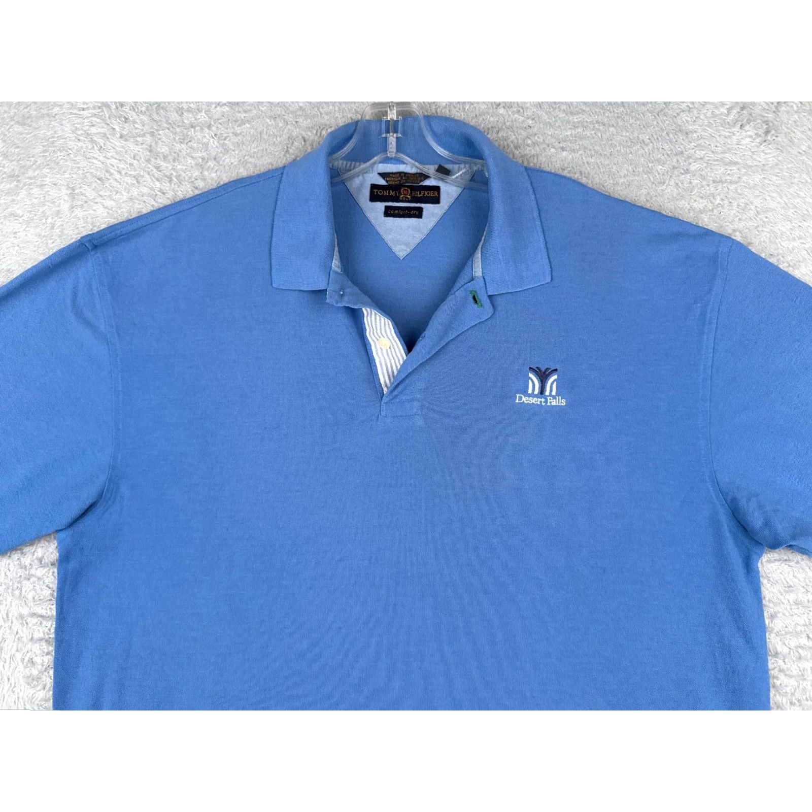 Tommy Hilfiger Tommy Hilfiger Polo Shirt Men XL Blue 100% Cotton Dessert Falls Logo Solid American Sports Size US XL / EU 56 / 4 - 4 Thumbnail