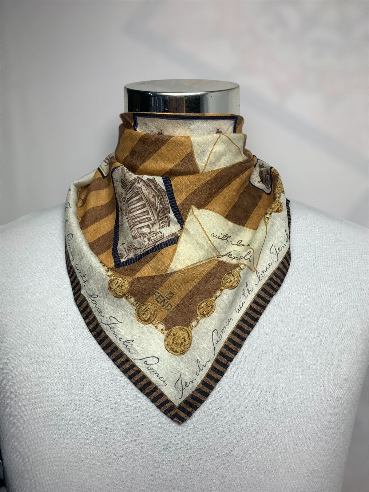 Vintage Fendi Handkerchief / Neckerchief / Bandana Size ONE SIZE - 1 Thumbnail