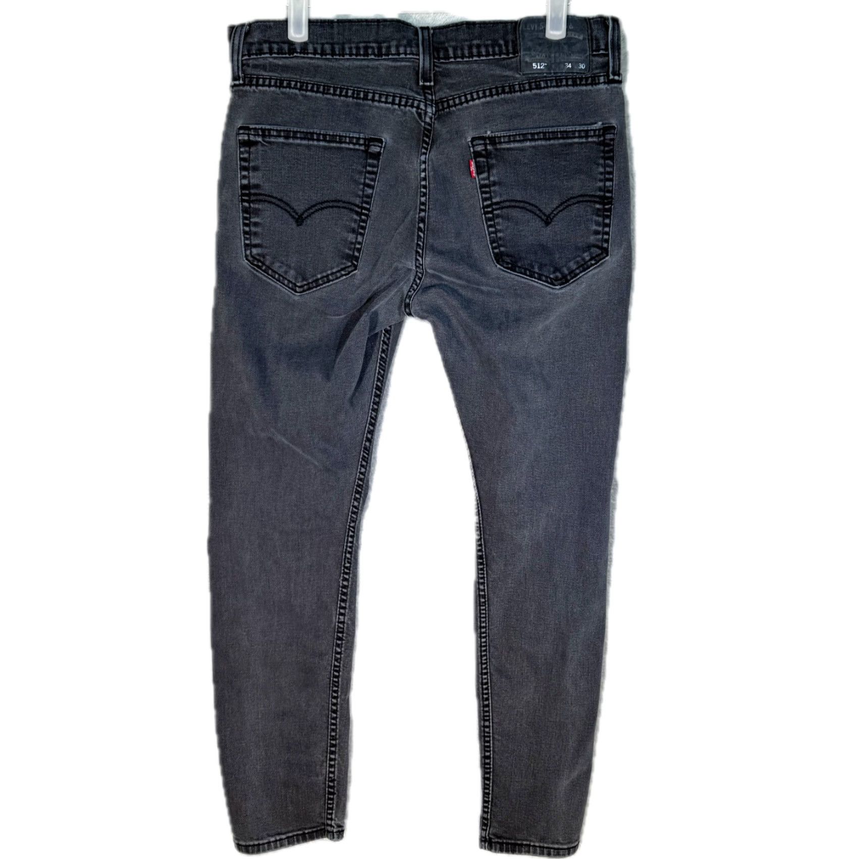 Levi's Levi’s 512 Jeans Men’s Slim Tapered 34x30 Black Denim Stretch 5-Pocket Zipper Fly Regular Size XS? Size US 34 / EU 50 - 2 Thumbnail