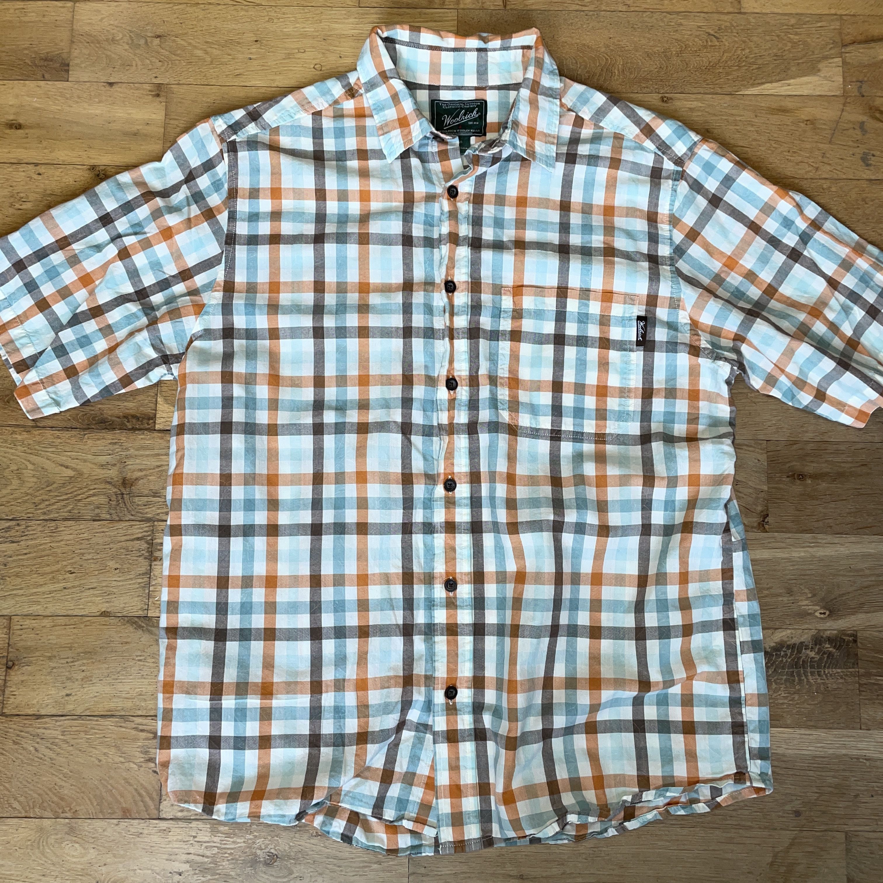 Designer × Woolrich Woolen Mills Woolrich Men's Fashion Shirt Summer Check Cotton Size L Size US L / EU 52-54 / 3 - 1 Thumbnail