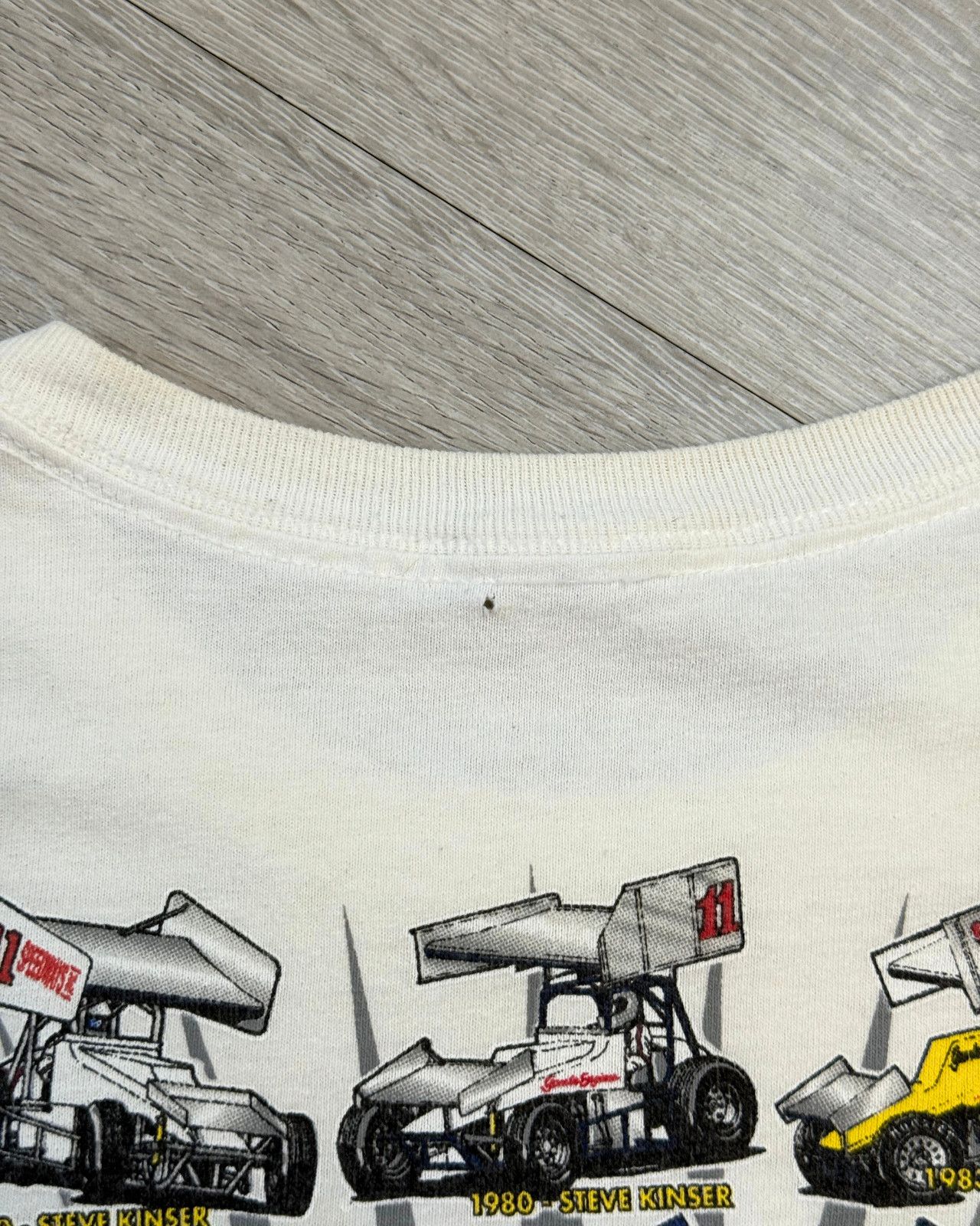 Vintage Rare 2008 Signed Steve Kinser Sprint Car Racing TShirt Small Size US S / EU 44-46 / 1 - 8 Thumbnail