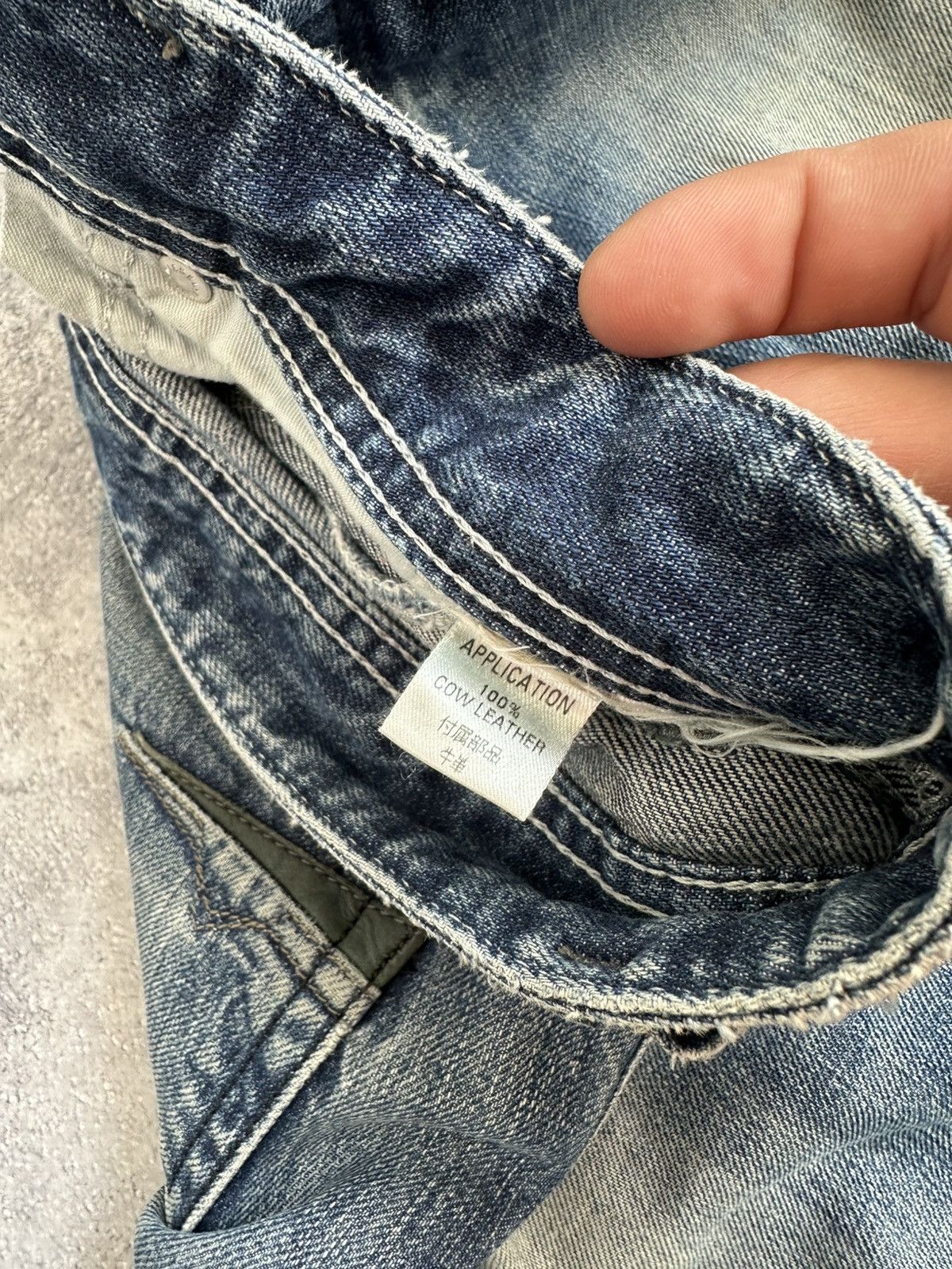 Diesel Vintage Diesel Distressed Ripped Denim Jeans Japanese Stripe Size US 31 - 10 Thumbnail