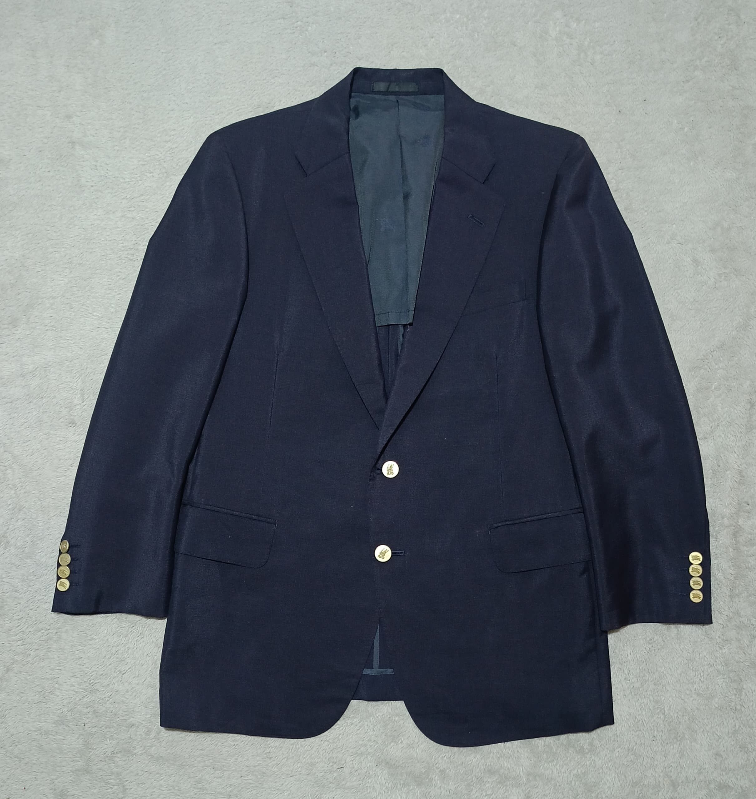 Burberry Prorsum Vintage Luxury Burberrys Navy Suit Set Wool Mohair Japan Size 40S - 12 Thumbnail
