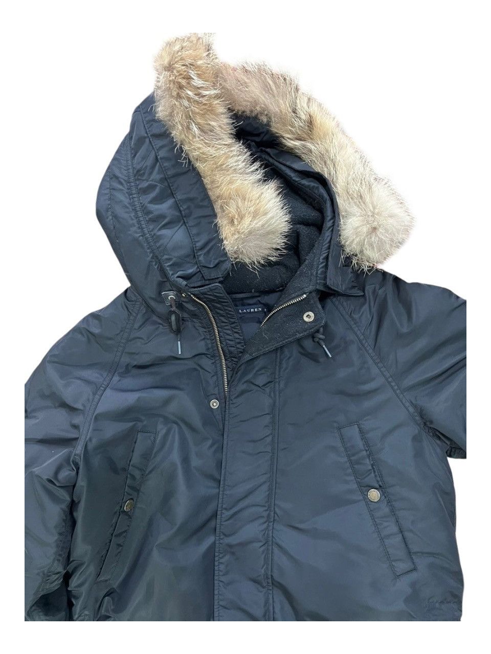 Polo Ralph Lauren Faux Fur Trimmed Parka Jacket Size US M / EU 48-50 / 2 - 7 Thumbnail