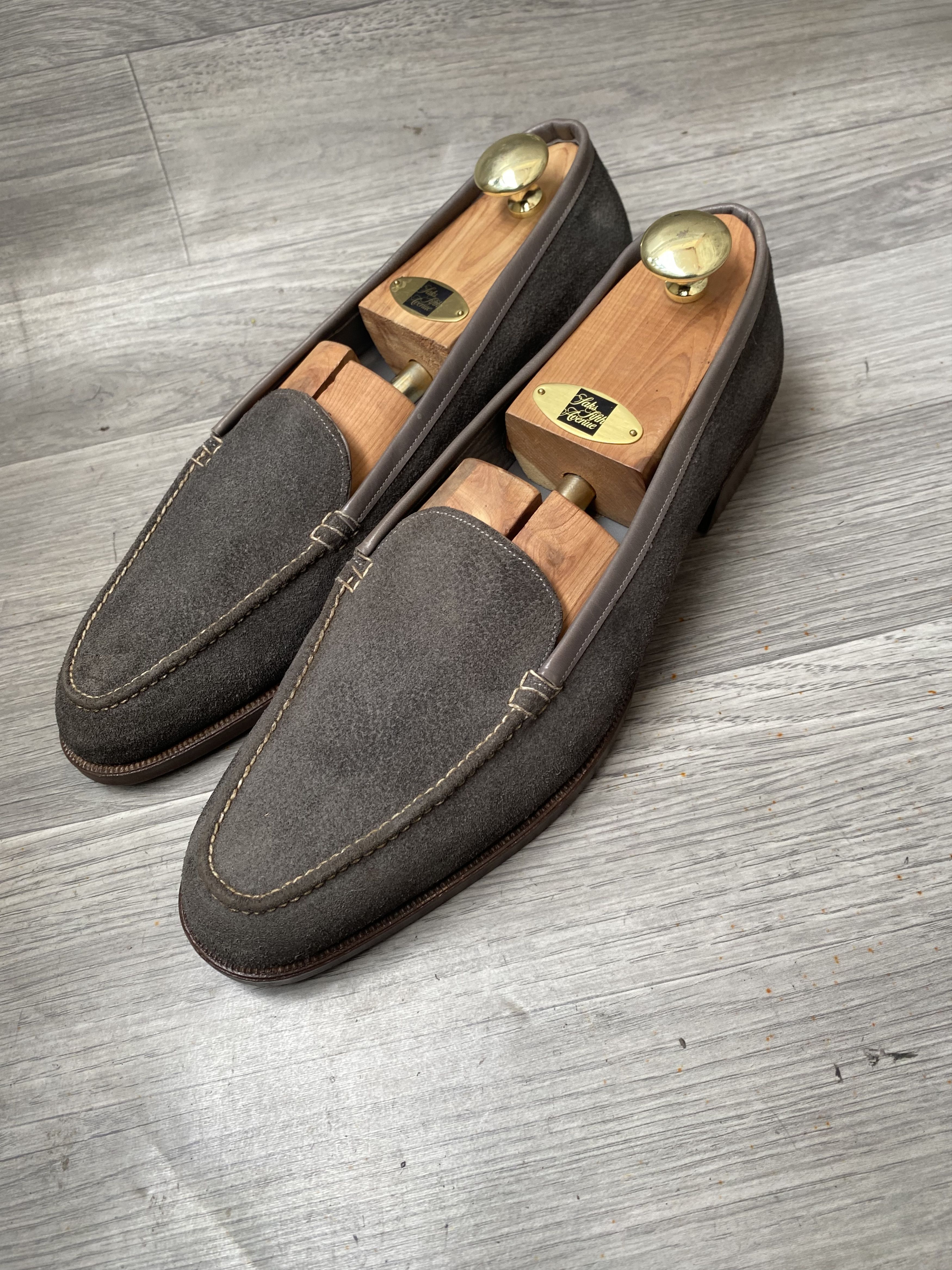 George Cleverley George cleverly grey suede slip on suede shoes sz uk 8.5 Size US 9.5 / EU 42-43 - 3 Thumbnail
