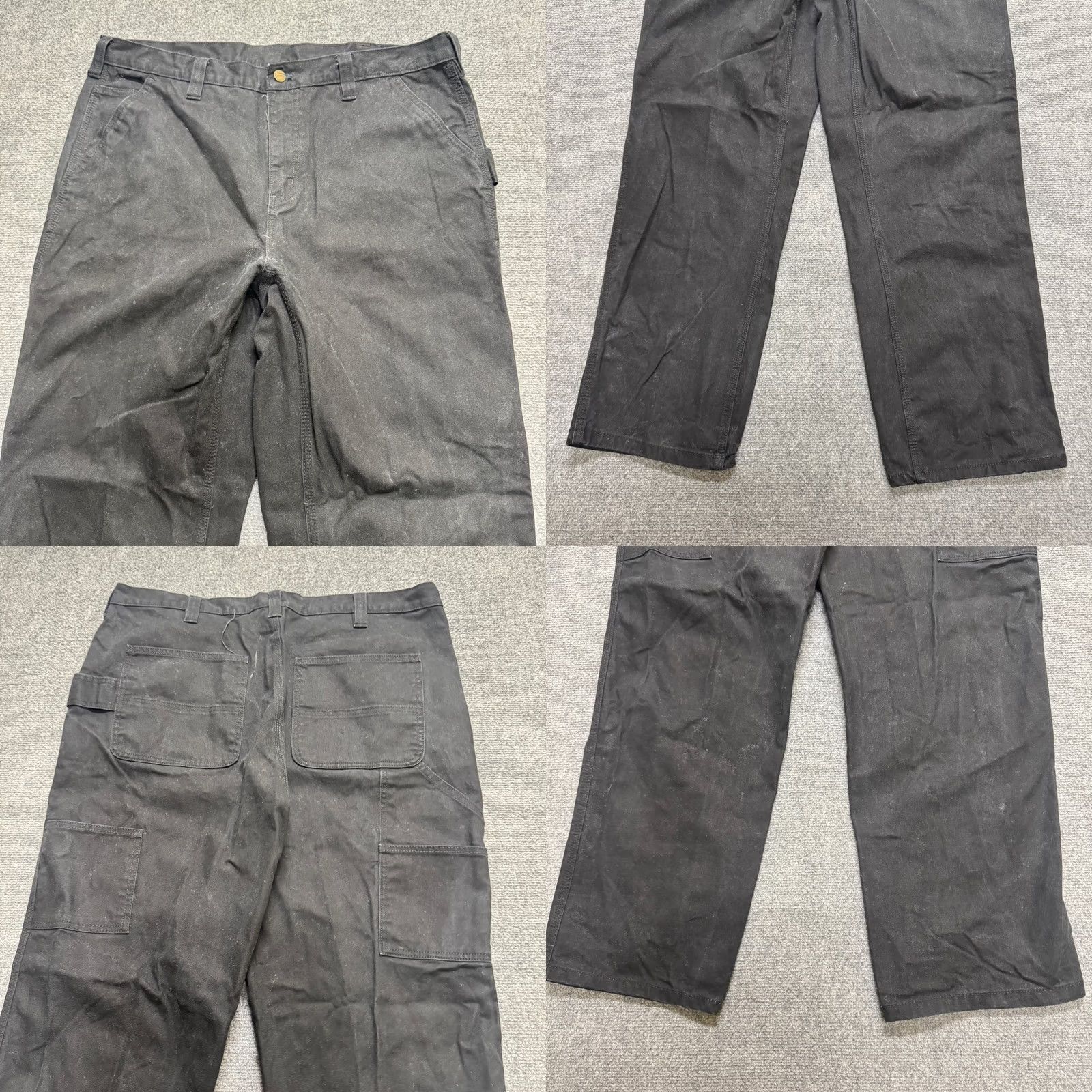 Vintage Brahma Pants Men's Carpenter 38x32 Black Cotton Workwear Wide Leg Mens 38 Regular Size US 38 / EU 54 - 8 Thumbnail