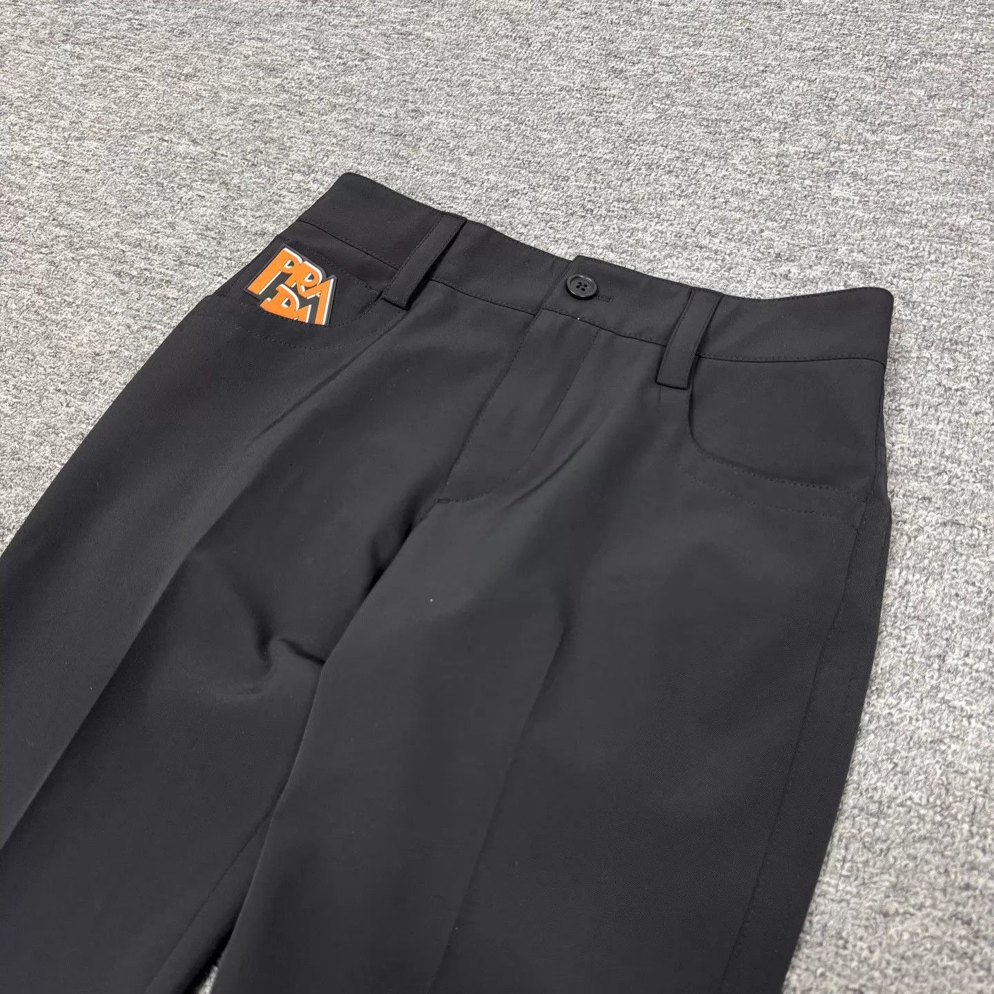Prada Prada Black Pocket Logo Slacks 36s NWT Size 25" / US 0 / IT 36 - 4 Thumbnail