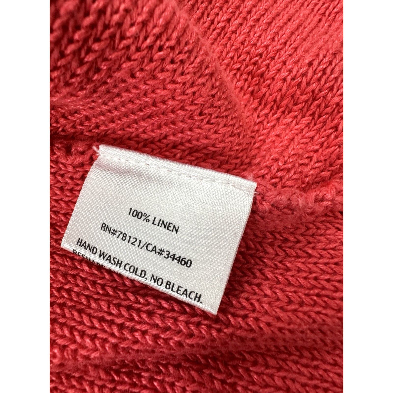 Eileen Fisher Eileen Fisher Sweater Cardigan Womens Medium Red Linen Open Lightweight Knits Solid Vintage No Size M / US 6-8 / IT 42-44 - 4 Thumbnail