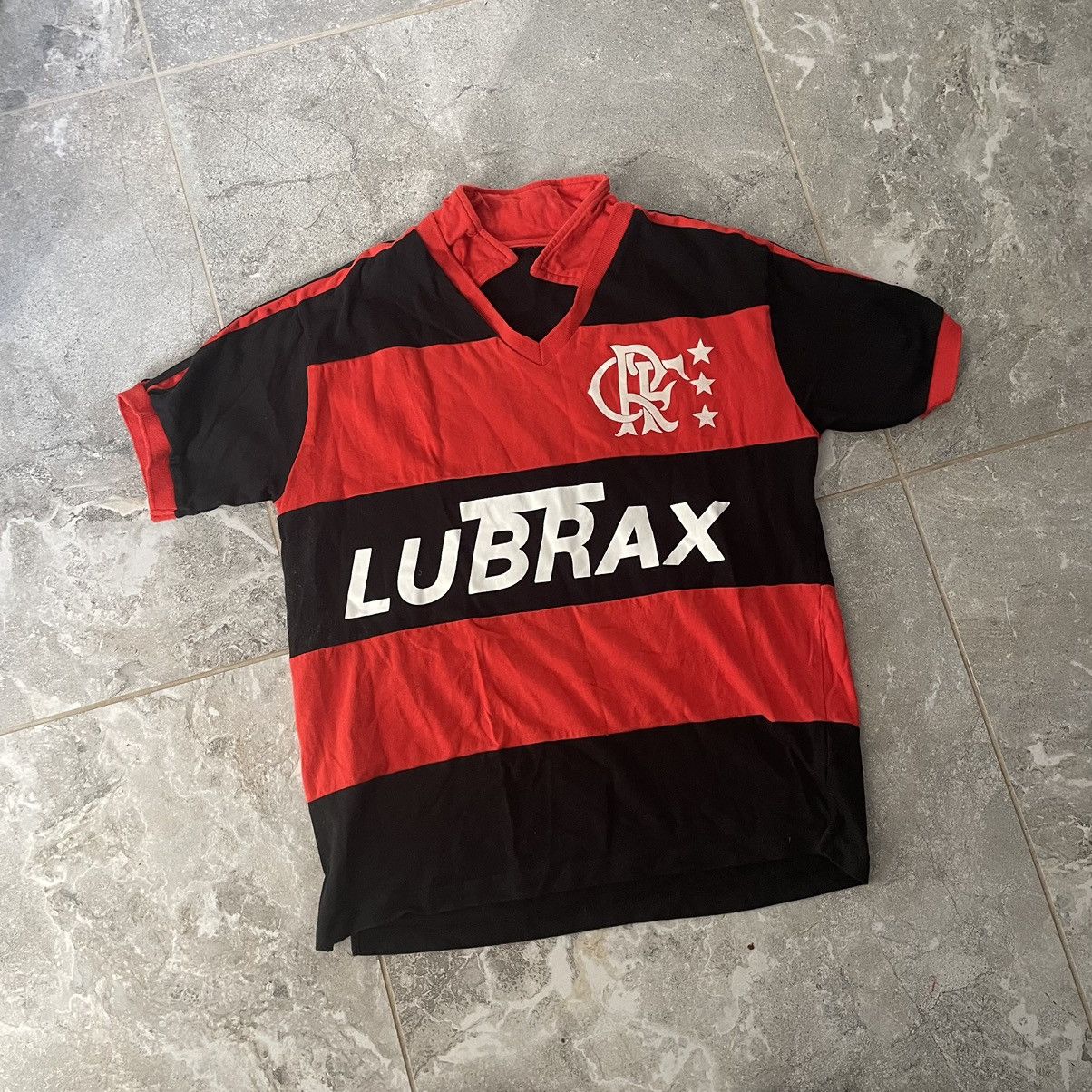 Vintage Retro 10 Flamengo Maglia jersey Lubrax SHIRT MAILLOT TRIKOT Size US L / EU 52-54 / 3 - 1 Thumbnail