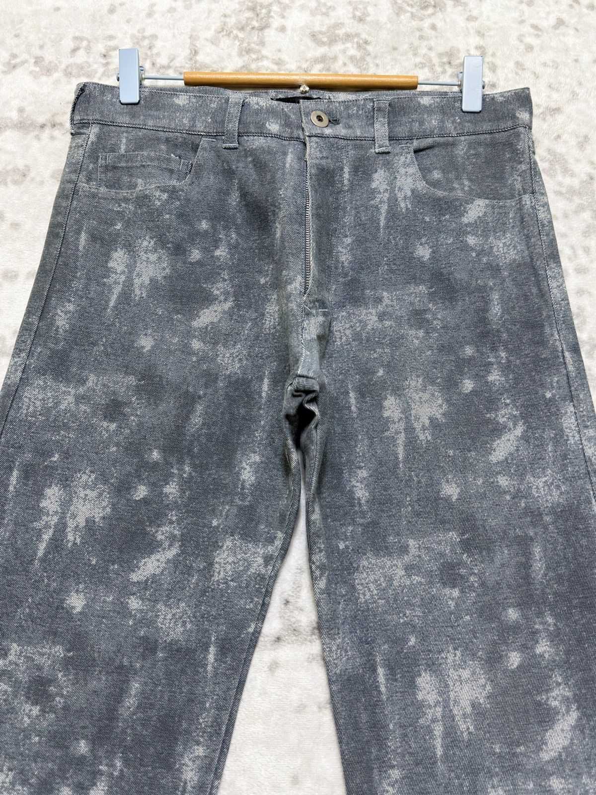In The Attic Vintage In The Attic Acid Wash Mottled Straight Leg Jeans Size US 30 / EU 46 - 3 Thumbnail