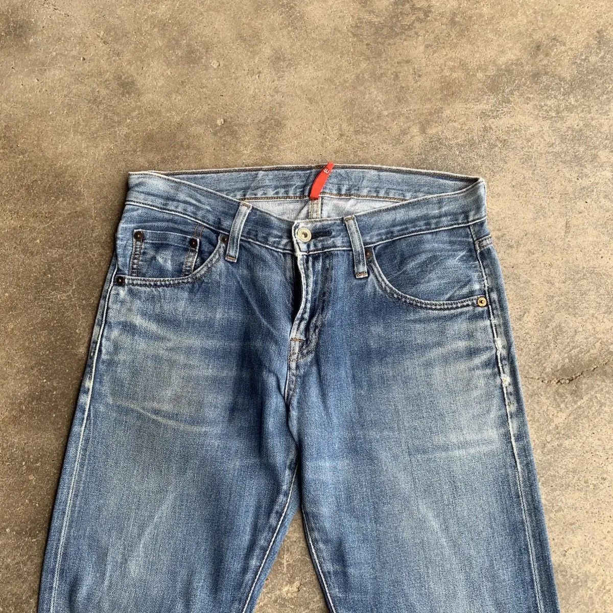 Kaihara Denim 💥 REDLINE JAPANESE VINTAGE 30x31 Blue Wash Jeans Pants Size US 30 / EU 46 - 2 Thumbnail