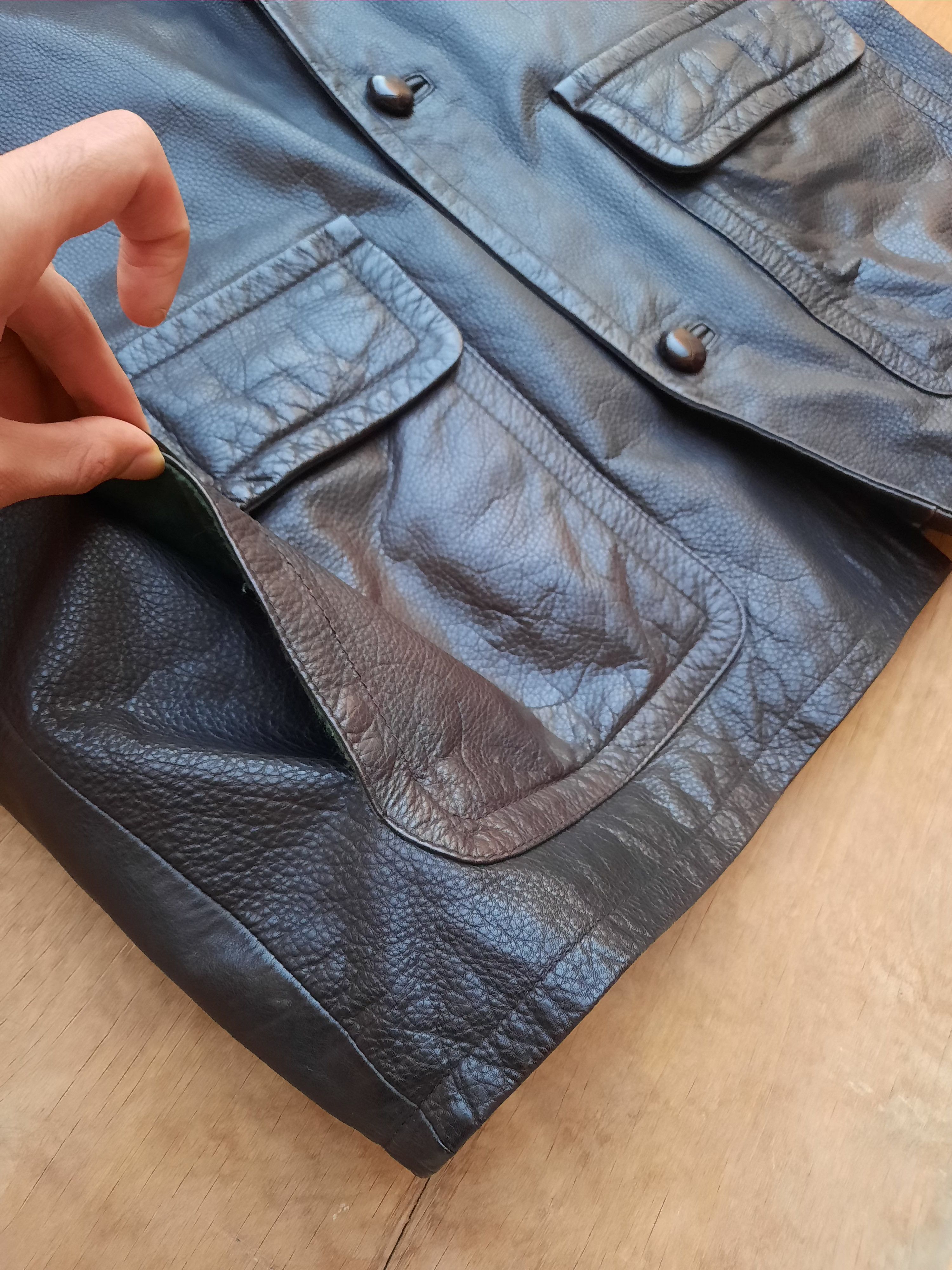 Massimo Dutti Massimo Dutti Utility Leather Jacket – Soft Cow Leather Size US XL / EU 56 / 4 - 3 Thumbnail