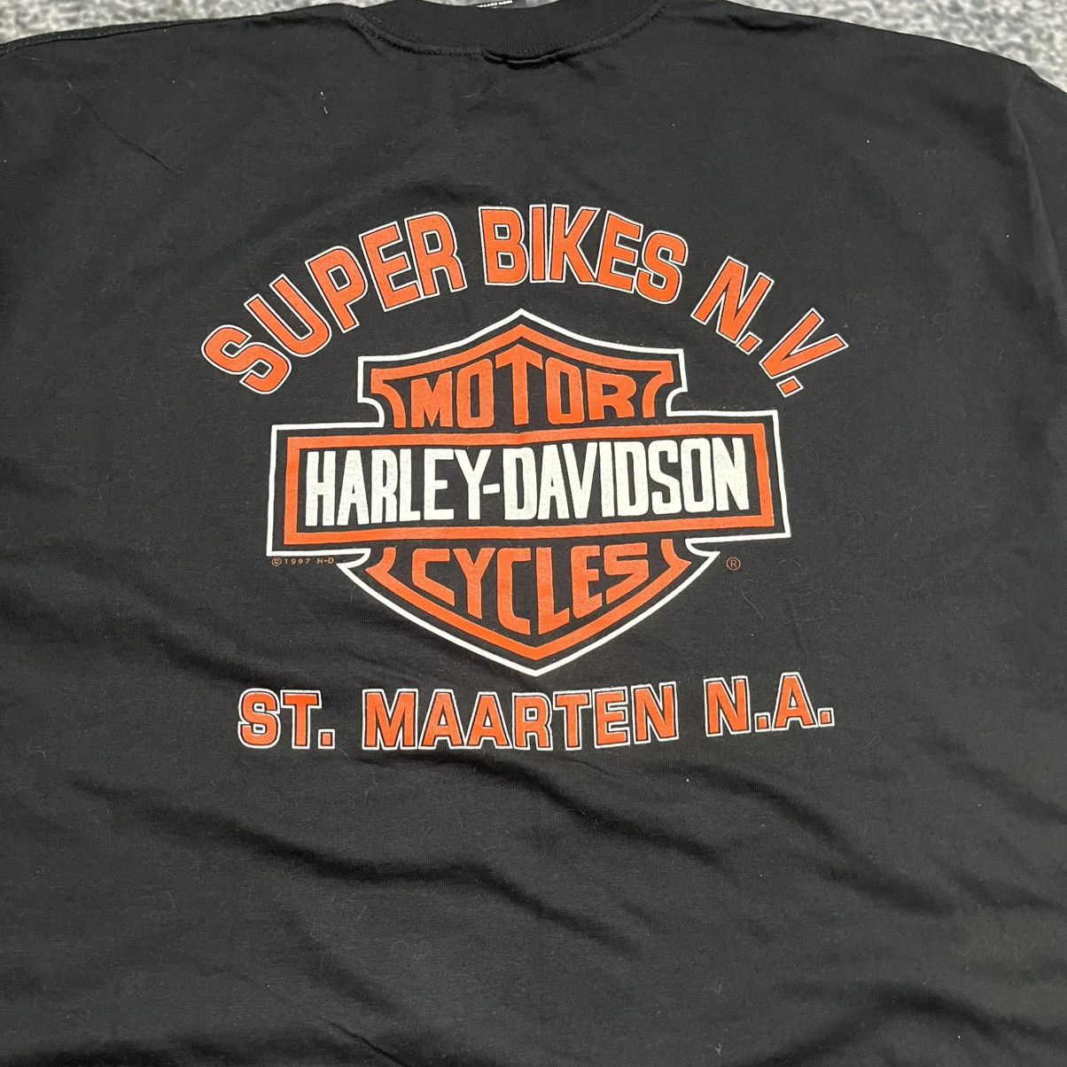Harley Davidson Vintage 90s Harley Davidson Biker Logo T Shirt Size Large Size US L / EU 52-54 / 3 - 6 Thumbnail