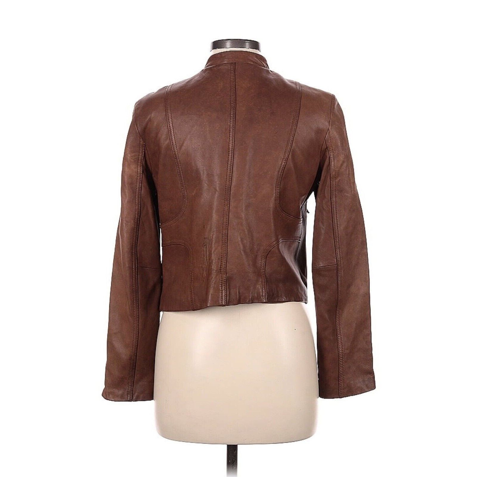 Kenneth Cole Kenneth Cole Brown Soft Moto Leather Jacket Equestrian M Size M / US 6-8 / IT 42-44 - 2 Thumbnail