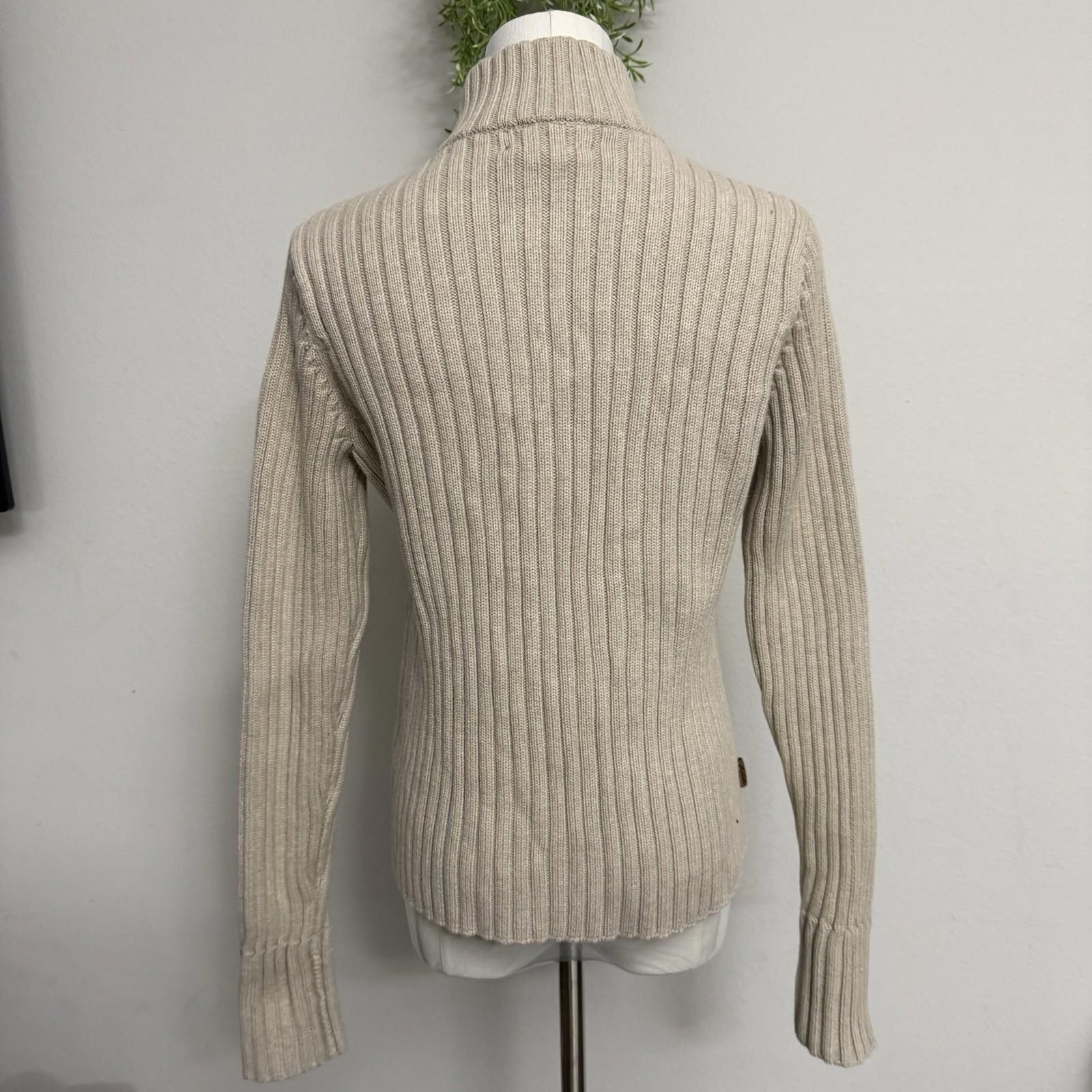 Lauren Ralph Lauren Heavy Weight cable Knit Ralph Lauren Ivory Zip Up Sweater Size S / US 4 / IT 40 - 2 Thumbnail