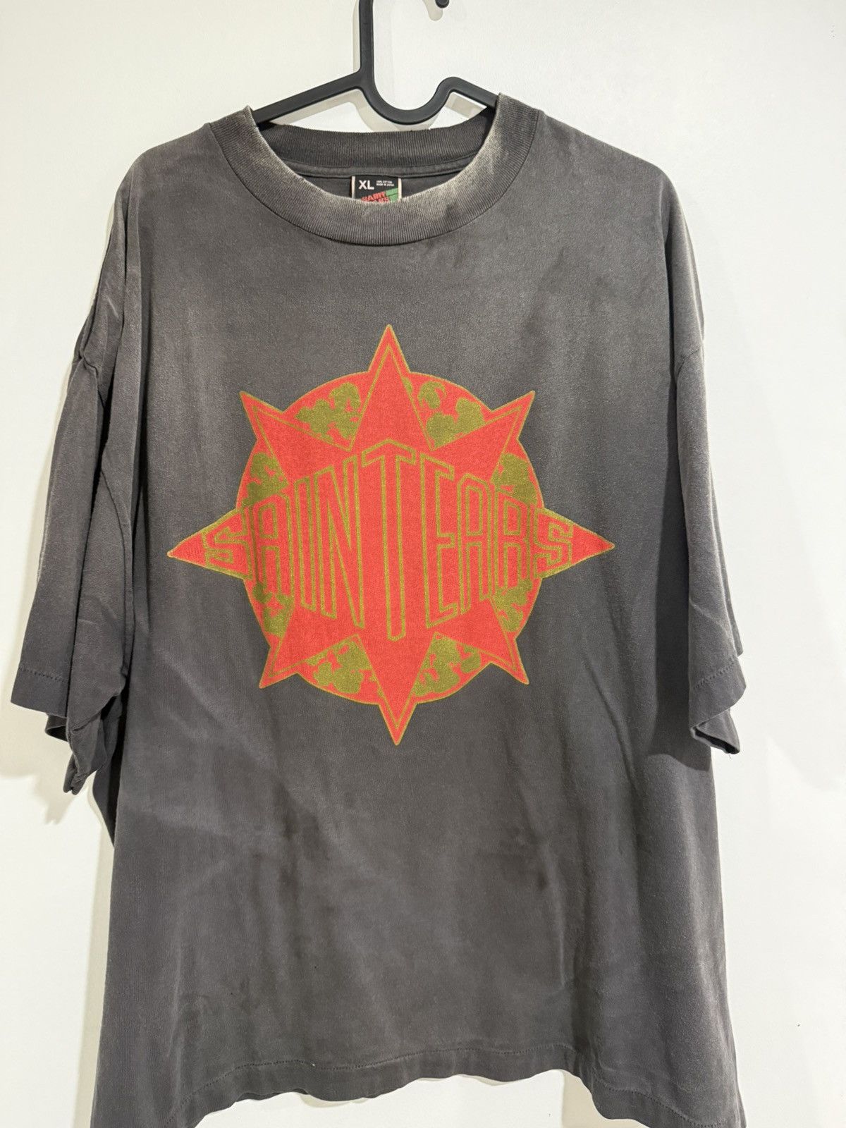 DENIM TEARS × Saint Michael SAINT MICHAEL X DENIM TEARS SAINT TEARS S/S TEE - BLACK Size US XL / EU 56 / 4 - 1 Thumbnail