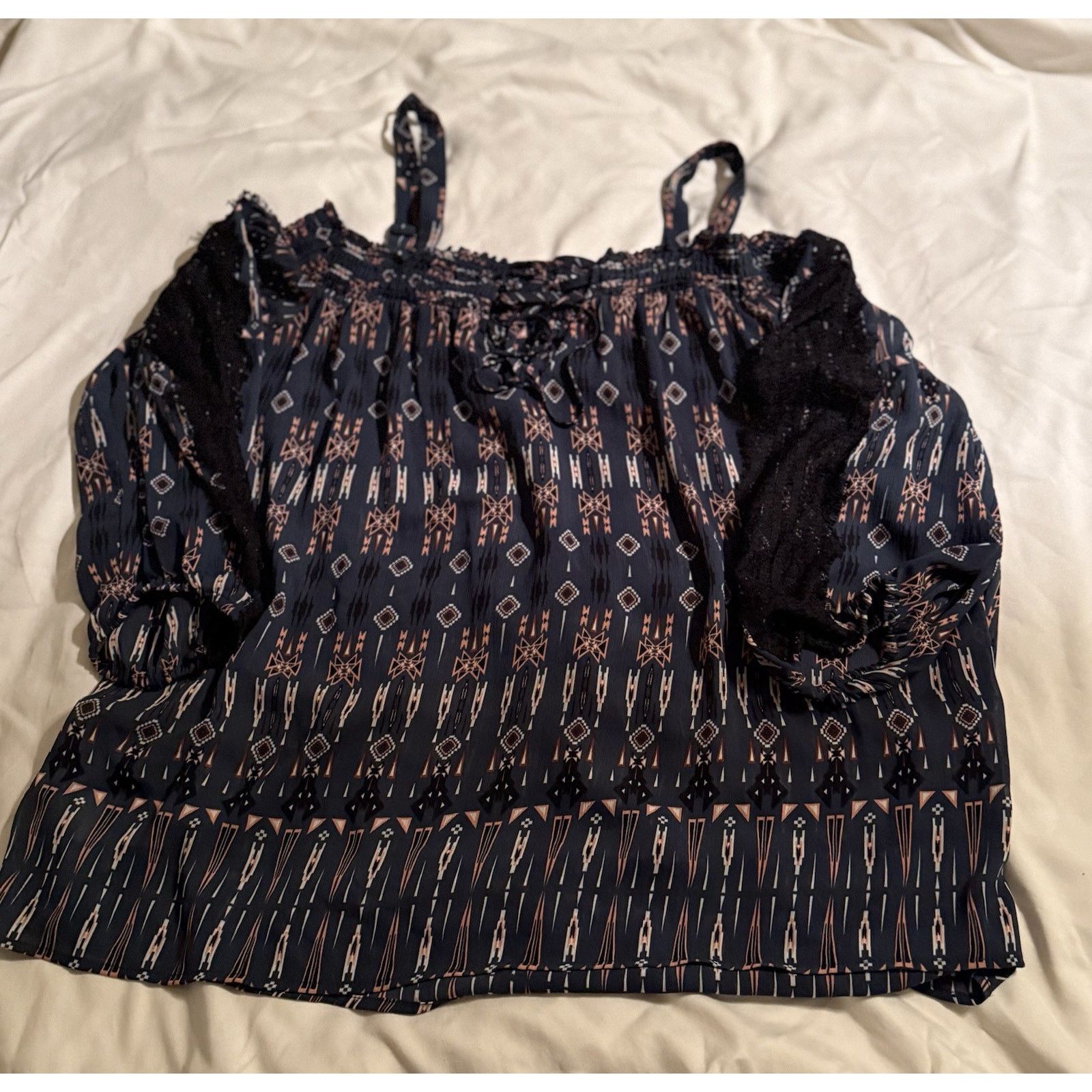 Jessica Simpson Jessica Simpson Womens Small Leticia Off Shoulder Blouse Top Size XXL / US 16-18 / IT 52-54 - 2 Thumbnail
