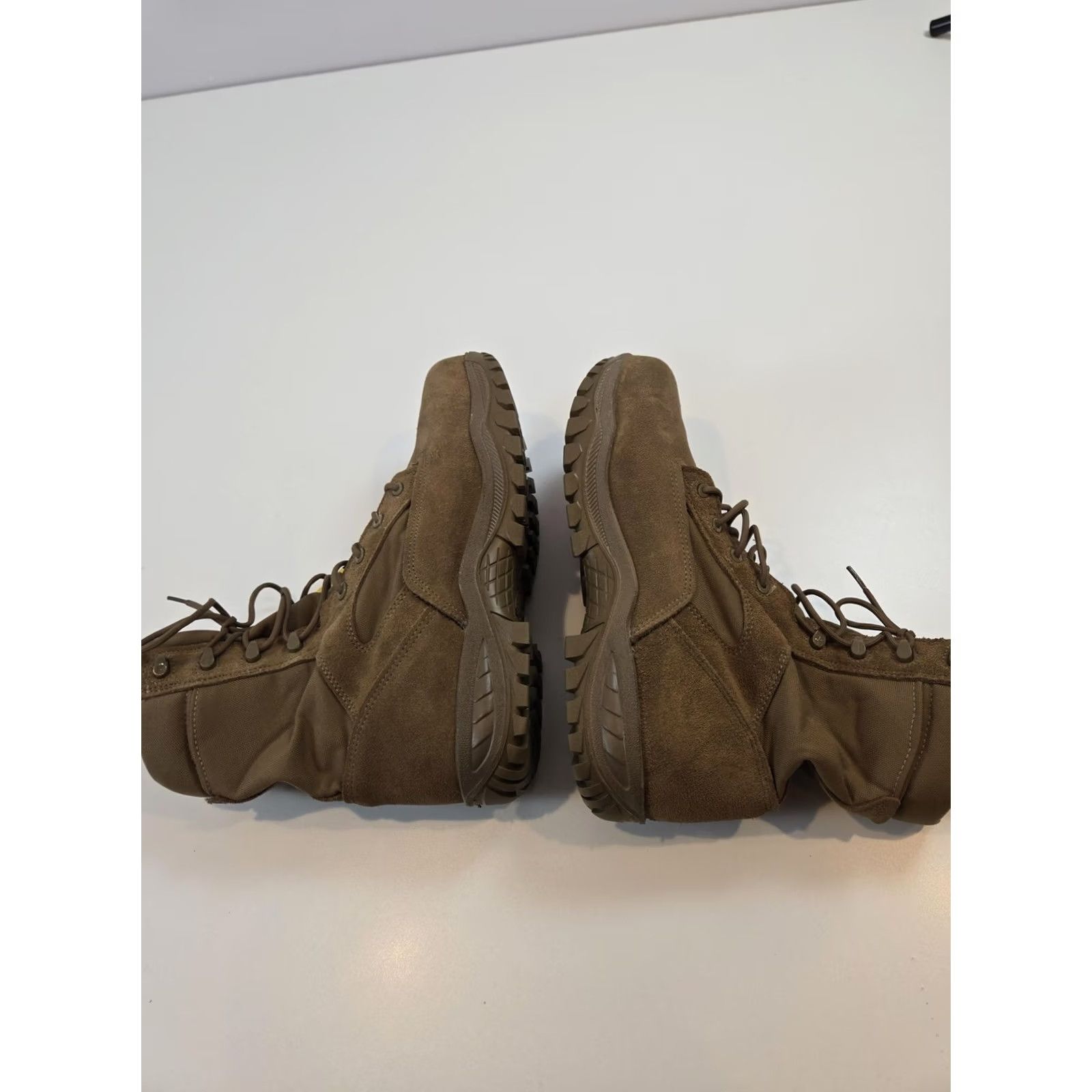 Vintage BELLEVILLE Hot Weather Steel Toe TACTICAL BOOTS Men’s Size 14 R Coyote Brown Size US 14 / EU 47 - 4 Thumbnail