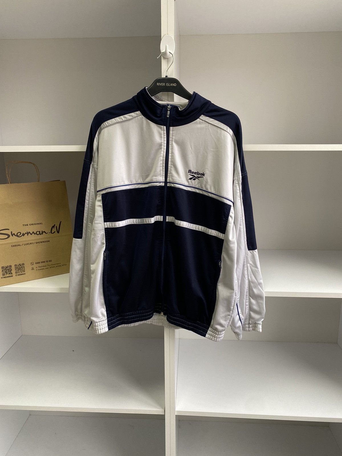 Vintage Reebok track 90s style jacket