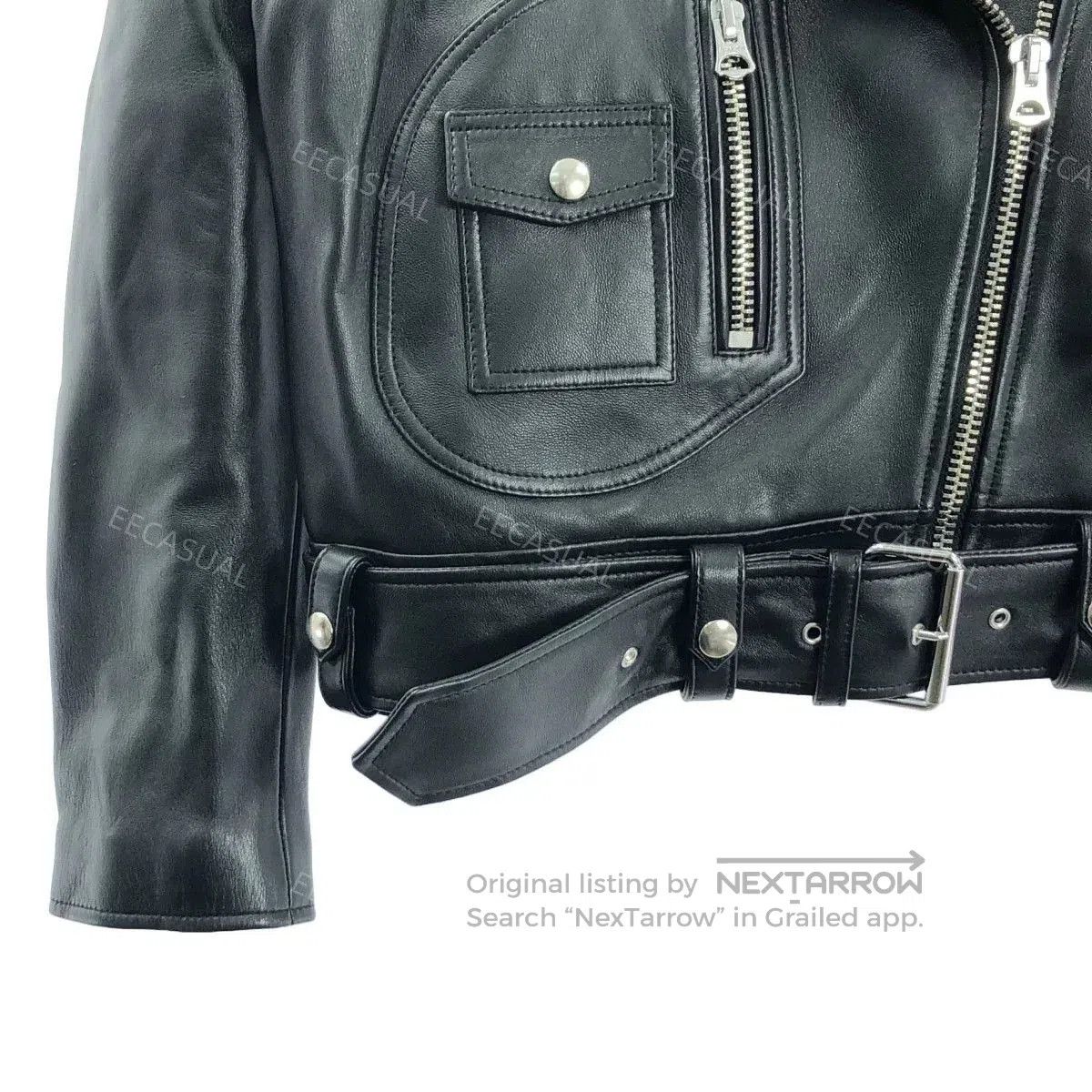 Acne Studios Black Leather Biker Jacket for Women. Size XXS / US 00 / IT 34 - 4 Thumbnail