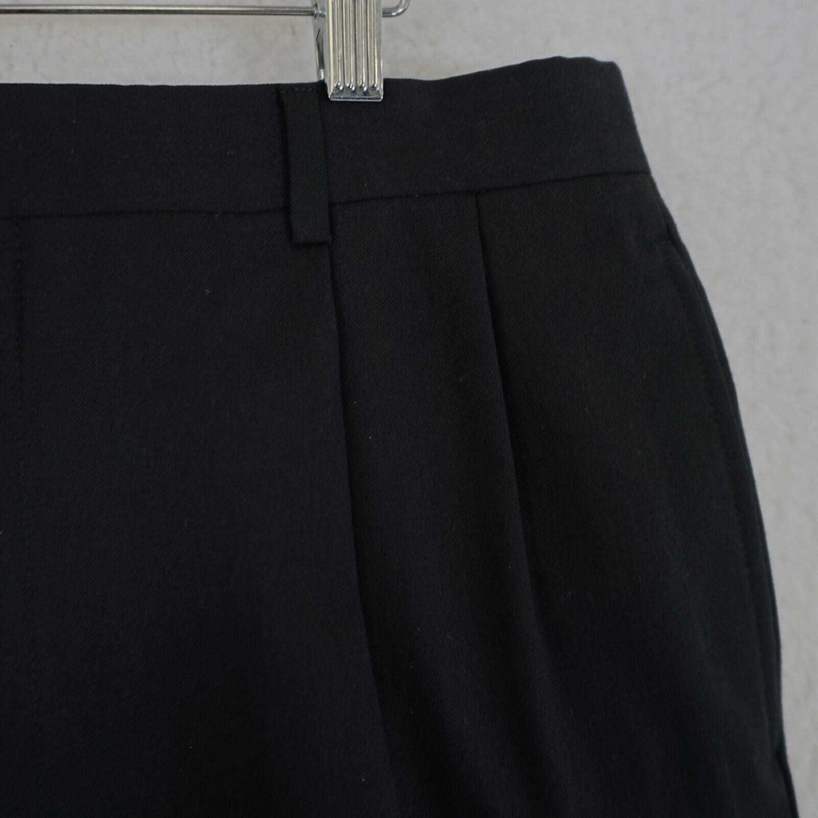 Jos. A. Bank Jos A Bank Wool Black 35/30 Pleated Cuffed Dress Pants Mid R Size 34R - 3 Thumbnail