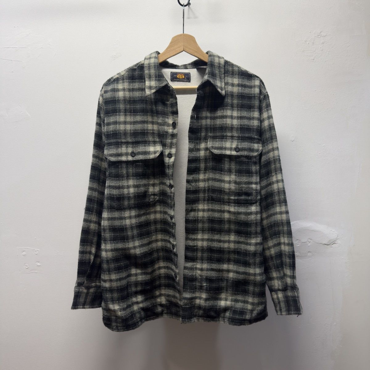 Vintage Faded Plaid Thermal Lined Flannel Shirt ERD Grunge Chrome Size US S / EU 44-46 / 1 - 1 Thumbnail
