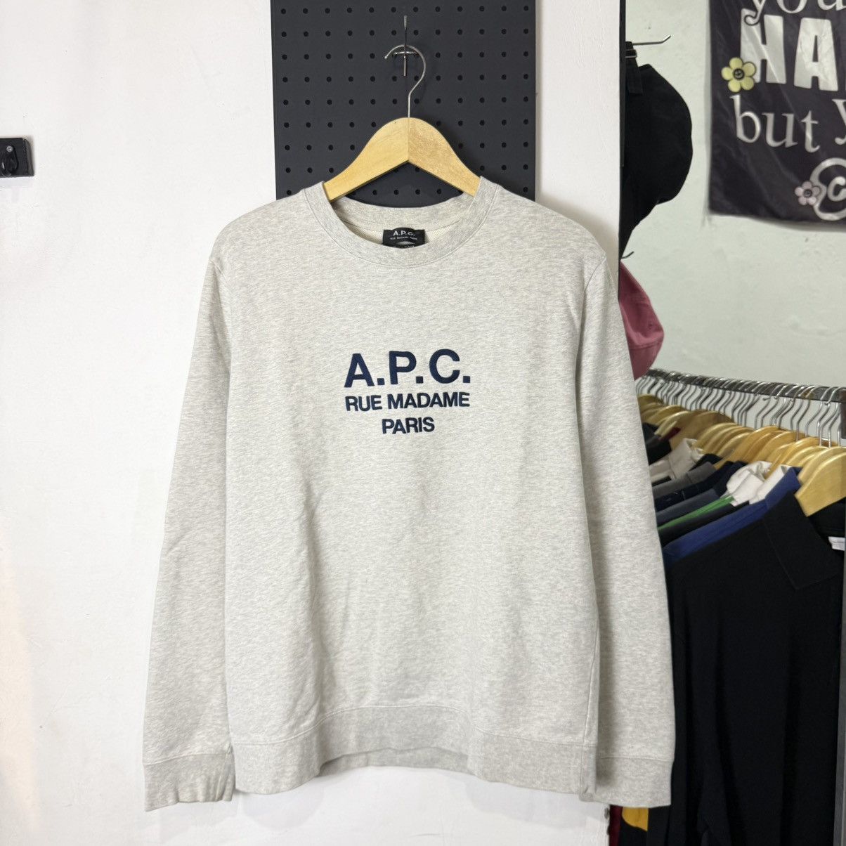 A.P.C. A.P.C. Rue Madame Paris gray sweatshirt Size US XL / EU 56 / 4 - 1 Thumbnail