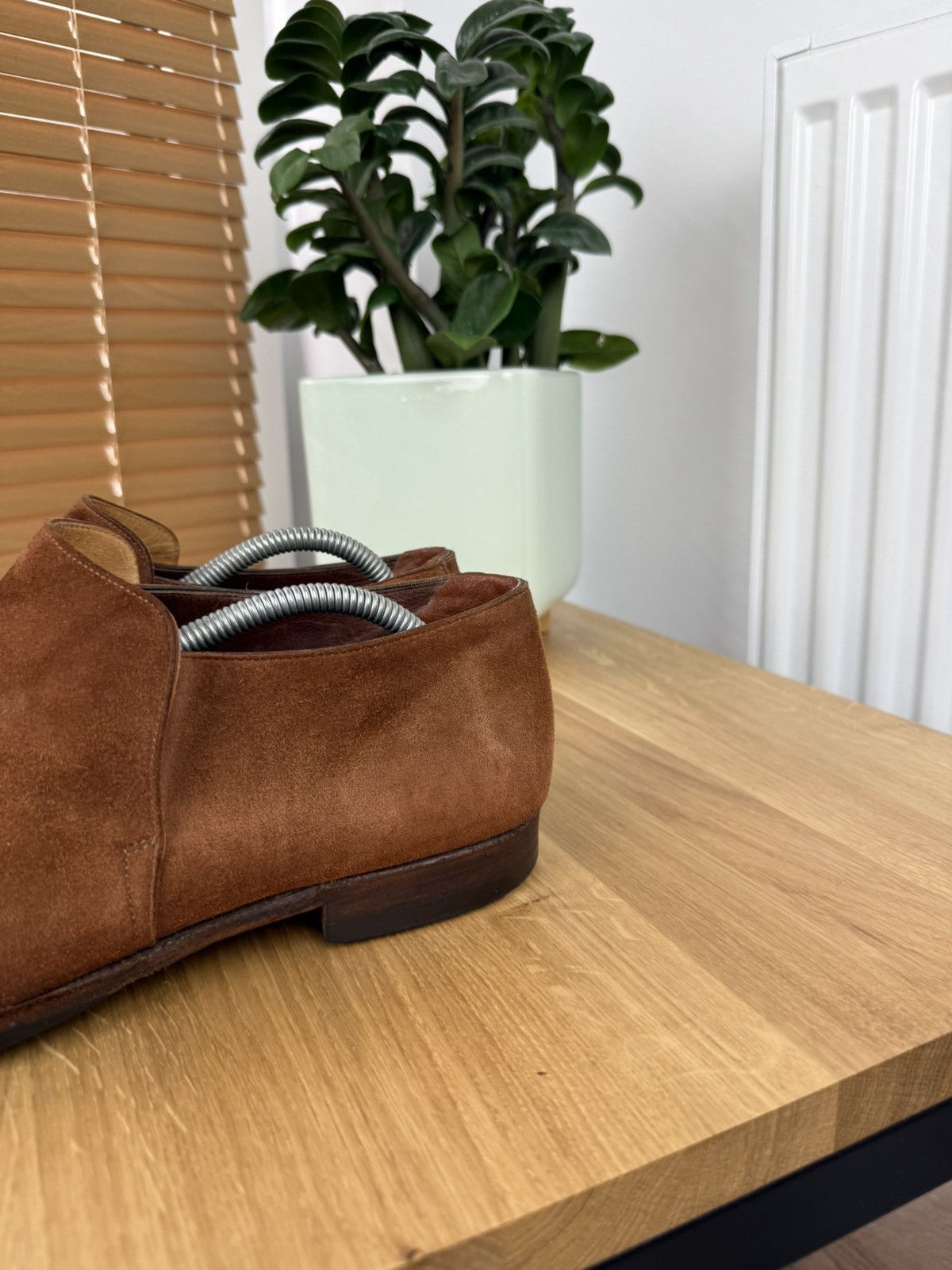 Crockett & Jones CROCKETT & JONES Loafers Brown Suede Leather Shoes Made in 🇬🇧 Size US 10 / EU 43 - 4 Thumbnail