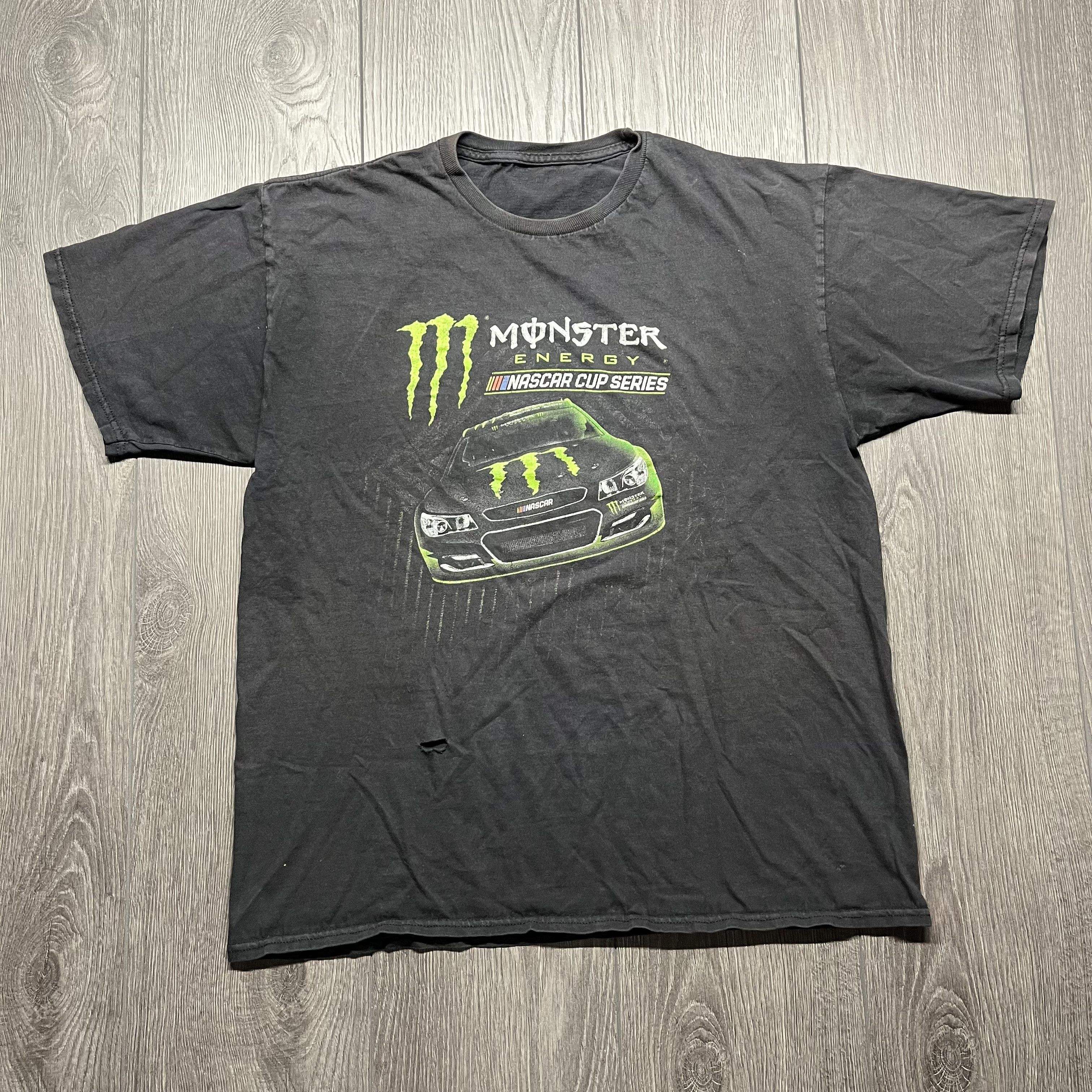 NASCAR × Vintage Vintage Nascar Monster Energy Black Shirt Medium Faded Size US M / EU 48-50 / 2 - 1 Thumbnail