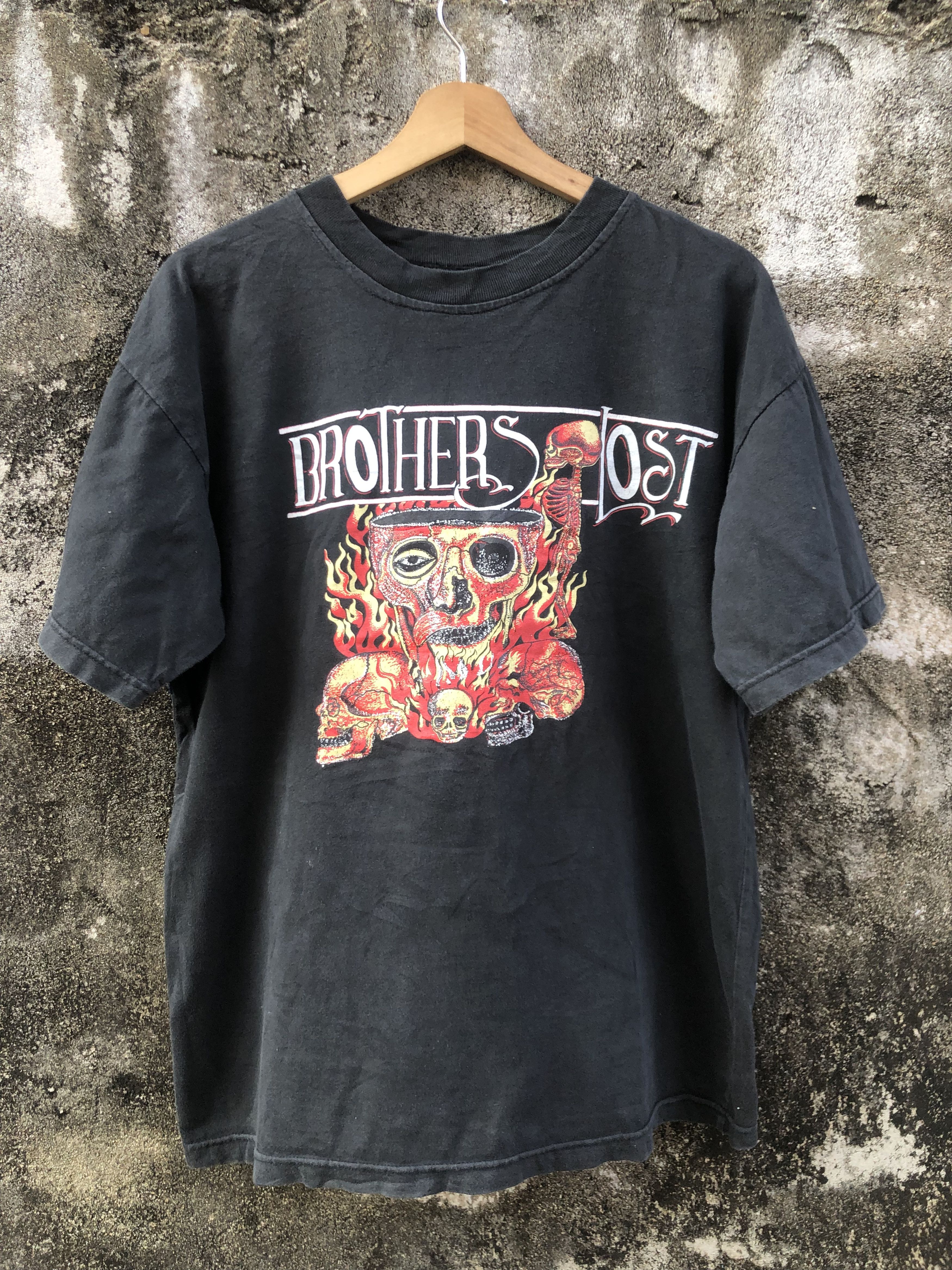 Harley Davidson Vintage 90s Brothers Lost "Bad To The Bone" T-shirt Size US M / EU 48-50 / 2 - 1 Thumbnail
