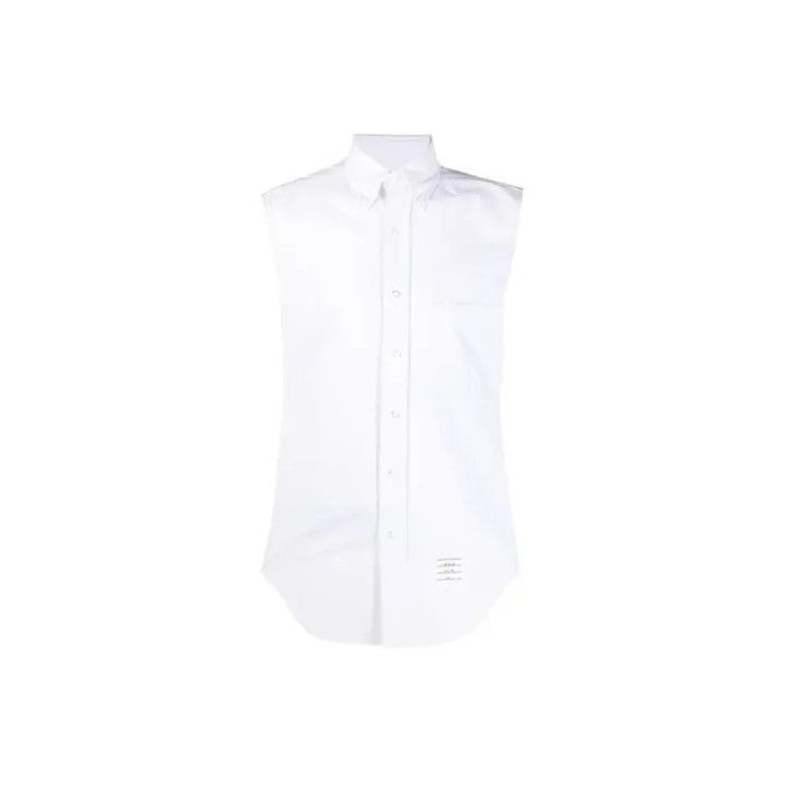 Thom Browne Thom Browne Sleeveless Oxford Shirt for Men Size US S / EU 44-46 / 1 - 1 Thumbnail