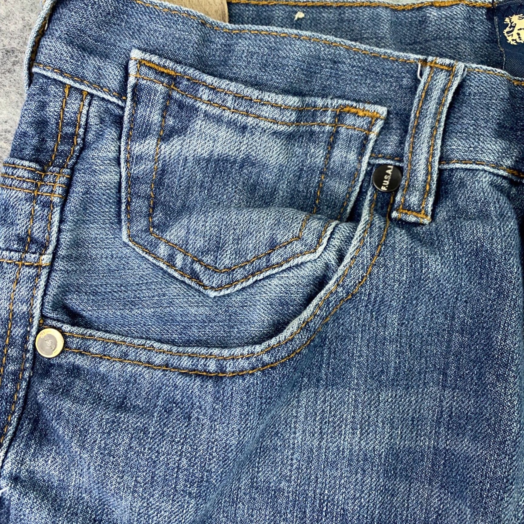 Vintage VINTAGE Fusai Jeans Mens 30 Blue Denim Straight Relaxed 28" Inseam 1997 90s Mens Size US 30 / EU 46 - 2 Thumbnail