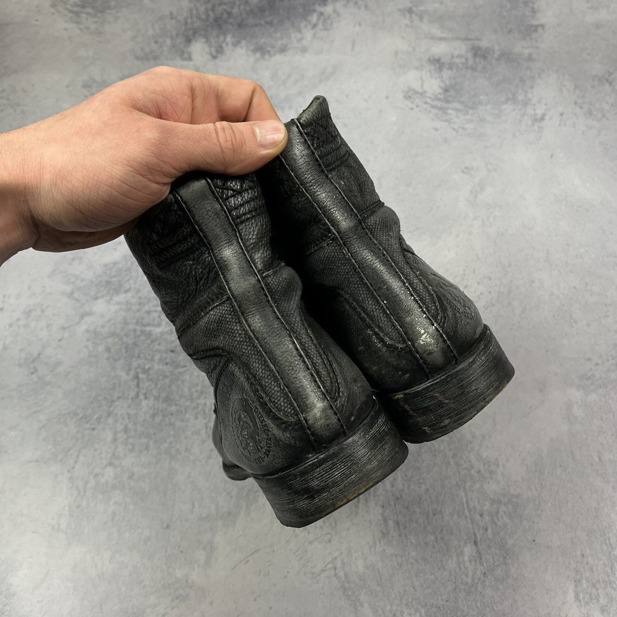 Diesel Vintage Diesel Avant Garde leather distressed boots 90’s Size US 11.5 / EU 44-45 - 17 Thumbnail