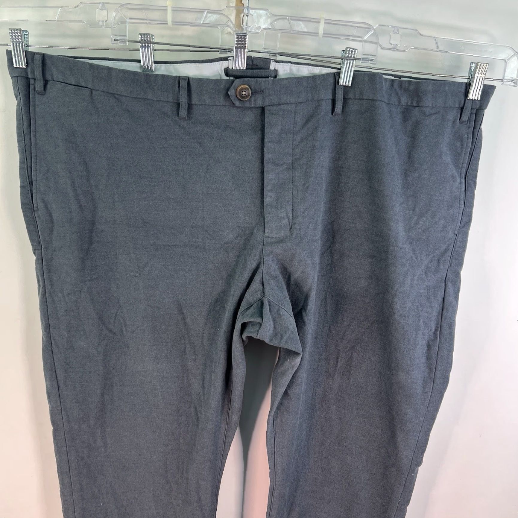Proper Cloth Proper Cloth Mélange Moleskin Dress Pants Mens Size 54 X31 Gray Size US 38 / EU 54 - 2 Thumbnail