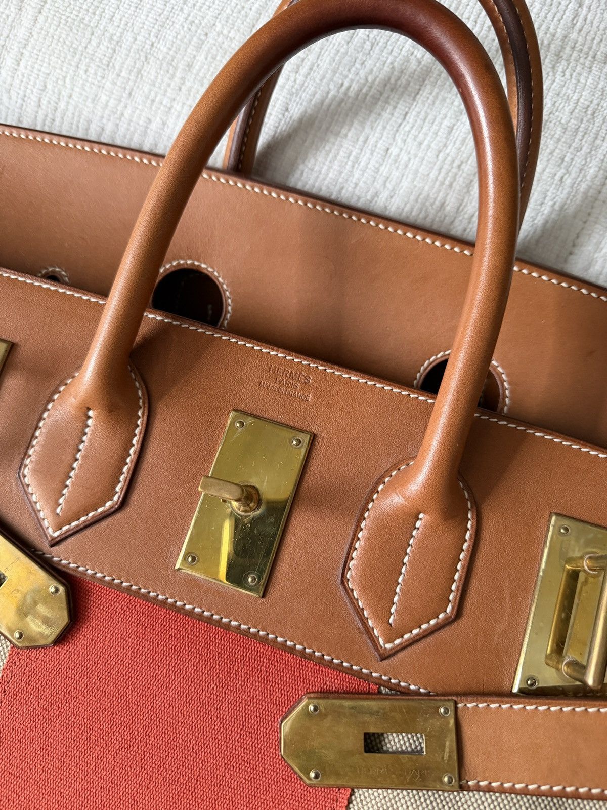 Hermes Birkin HAC 50 Naturel Barenia and Canvas Flag 2014 Size ONE SIZE - 18 Thumbnail
