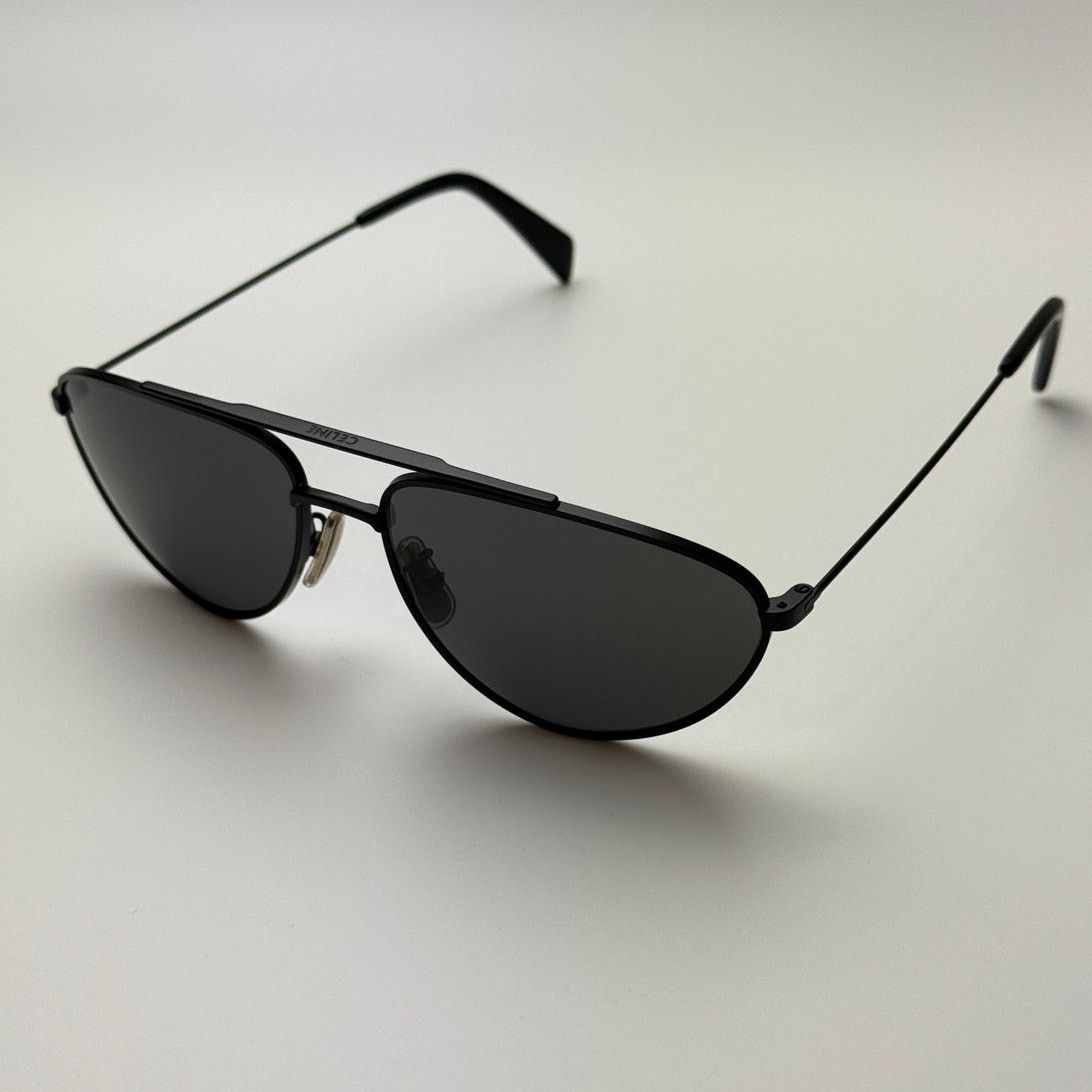 Celine NEW Celine Sunglasses CL40077U 02A Matte Black/Smoke Unisex Size ONE SIZE - 4 Thumbnail