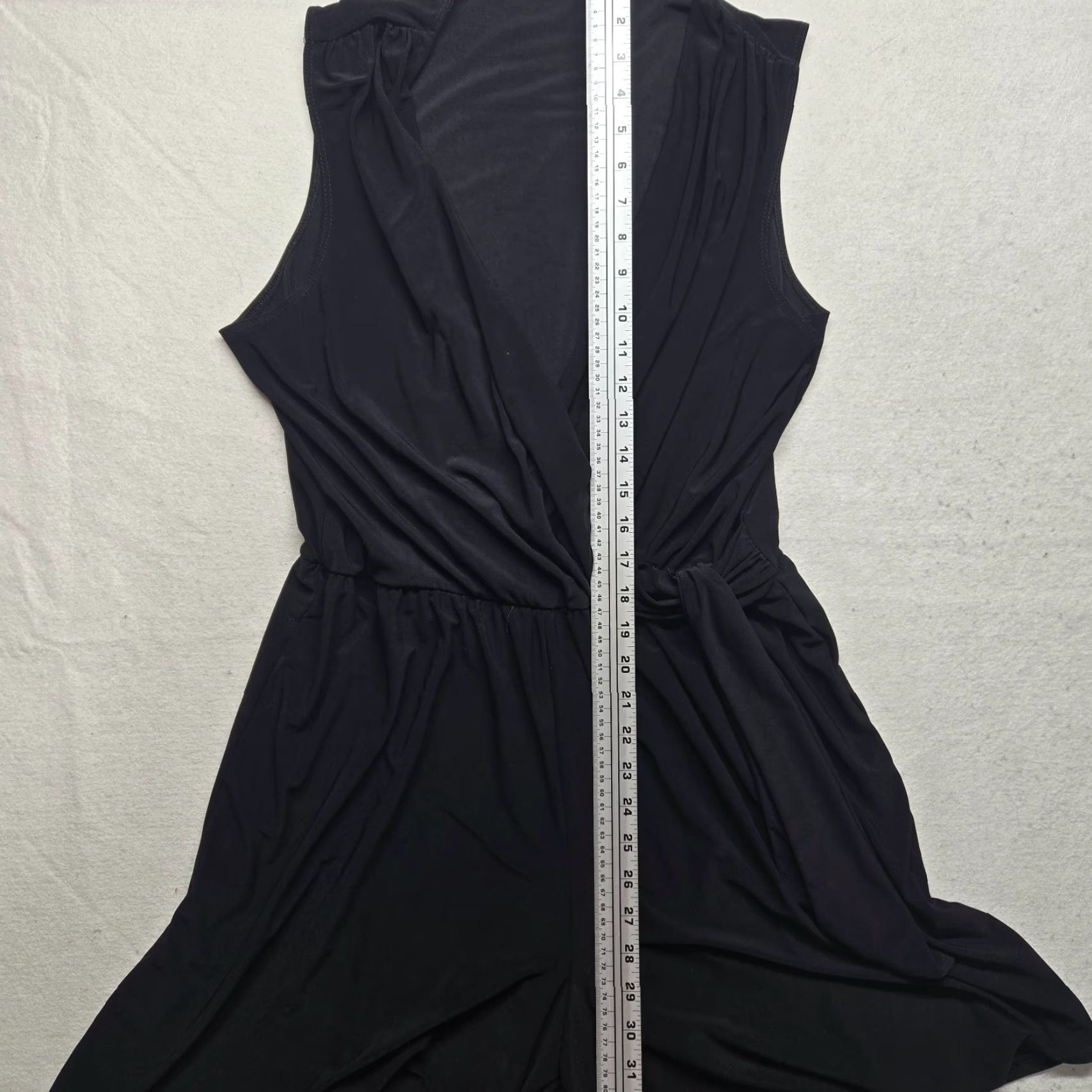 Vintage Flair Romper Dress Shorts Sleeveless Adult Women's Size S Small Black Casual One-Piece Romper Size 28" / US 6 / IT 42 - 6 Thumbnail