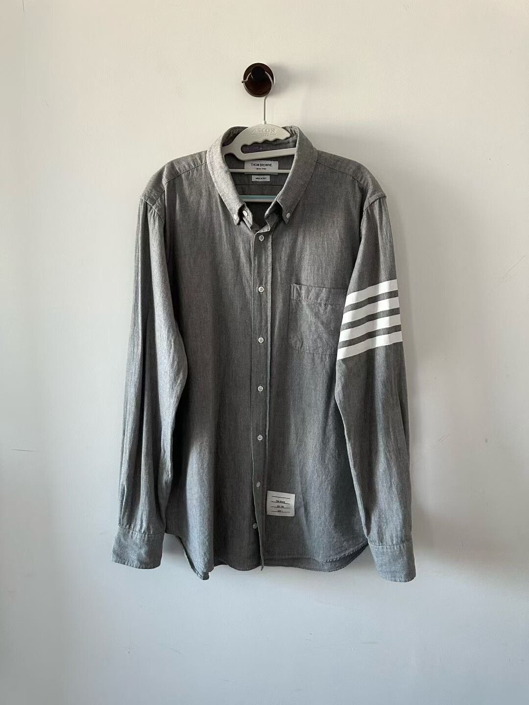 Thom Browne thom browne gray long sleeve shirt Size US M / EU 48-50 / 2 - 1 Thumbnail