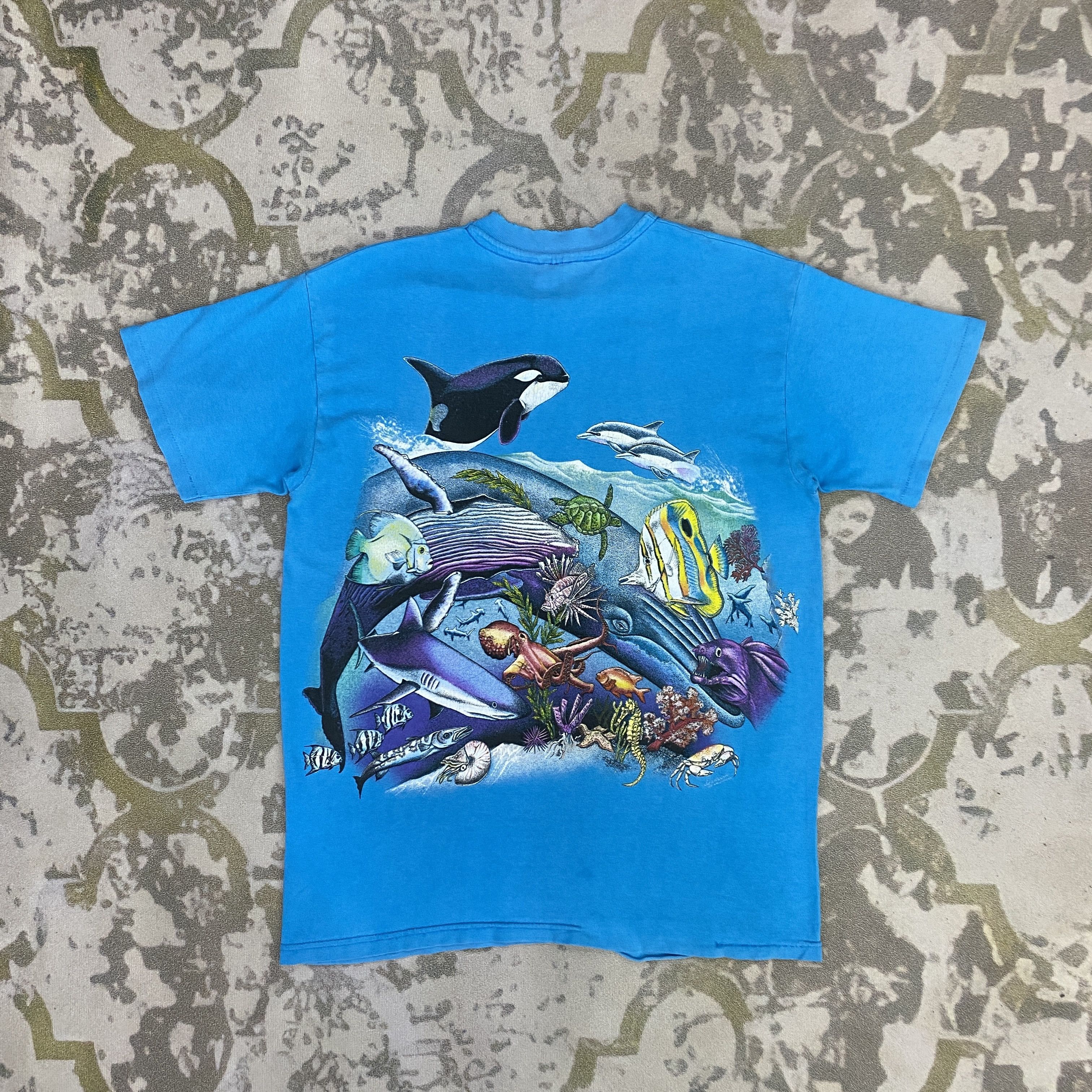 Vintage Vintage Tropical Reef Exotic Ocean Sea Coral TShirt - J014 Size US M / EU 48-50 / 2 - 2 Thumbnail