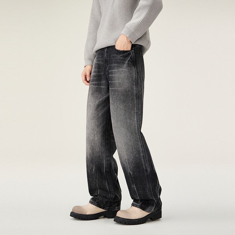 Japanese Brand American street men's lightning straight loose jeans Size US 32 / EU 48 - 5 Thumbnail