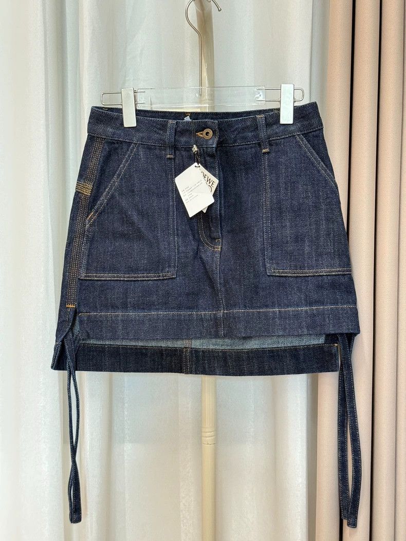 Loewe Dark Blue Denim Skirt