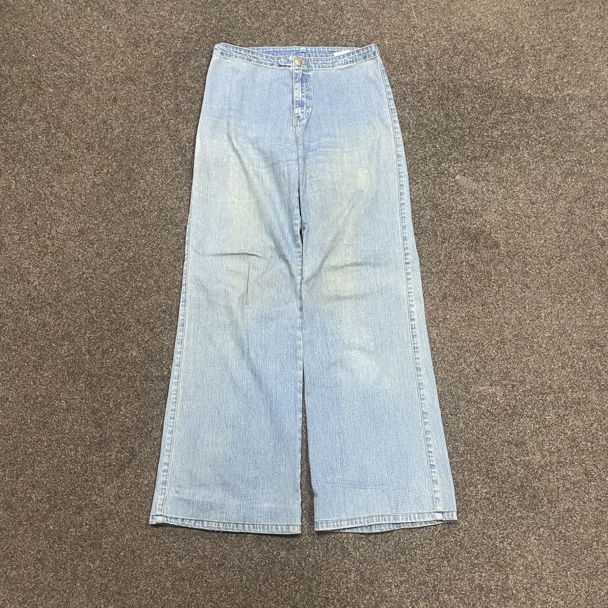 Vintage Vintage Y2K Baggy Wide Leg Flared Jeans Skate Thrashed 30 Size US 30 / EU 46 - 2 Thumbnail