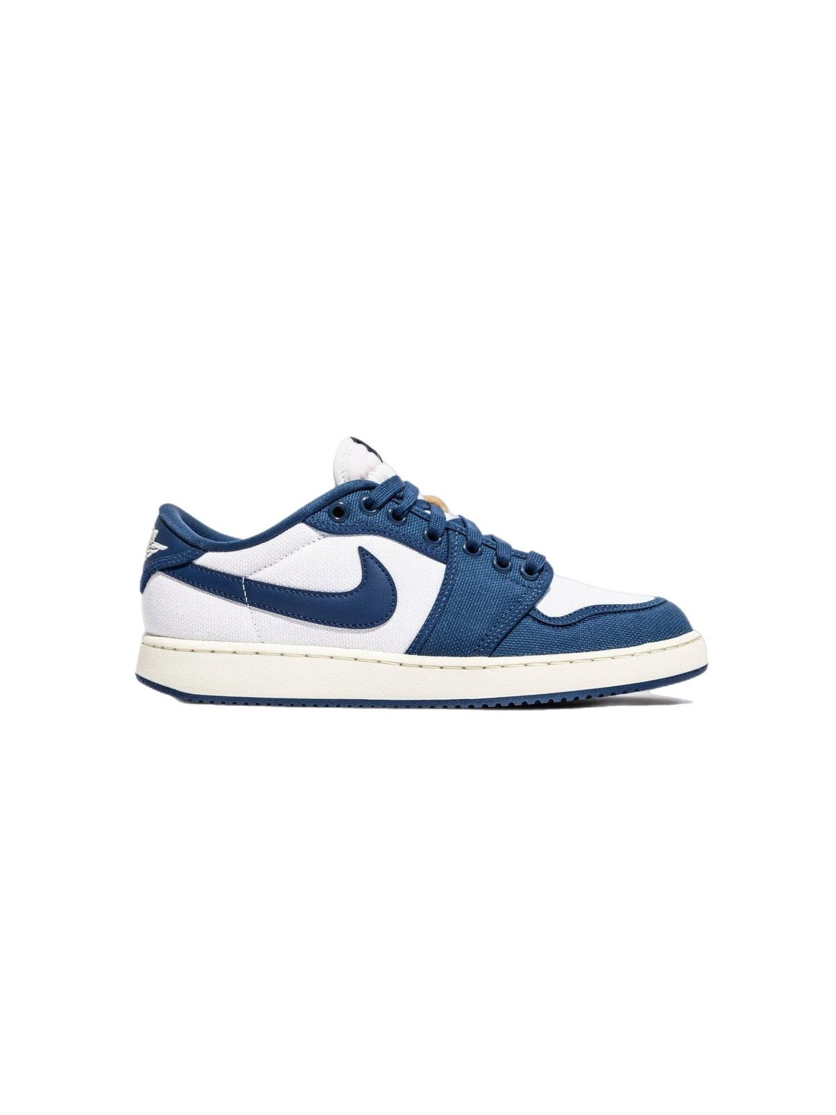 image of Jordan Nike Air Jordan 1 Low Ajko Kentucky Royal Blue Shoes in White/Dark Royal Blue/Sail (Size 12)