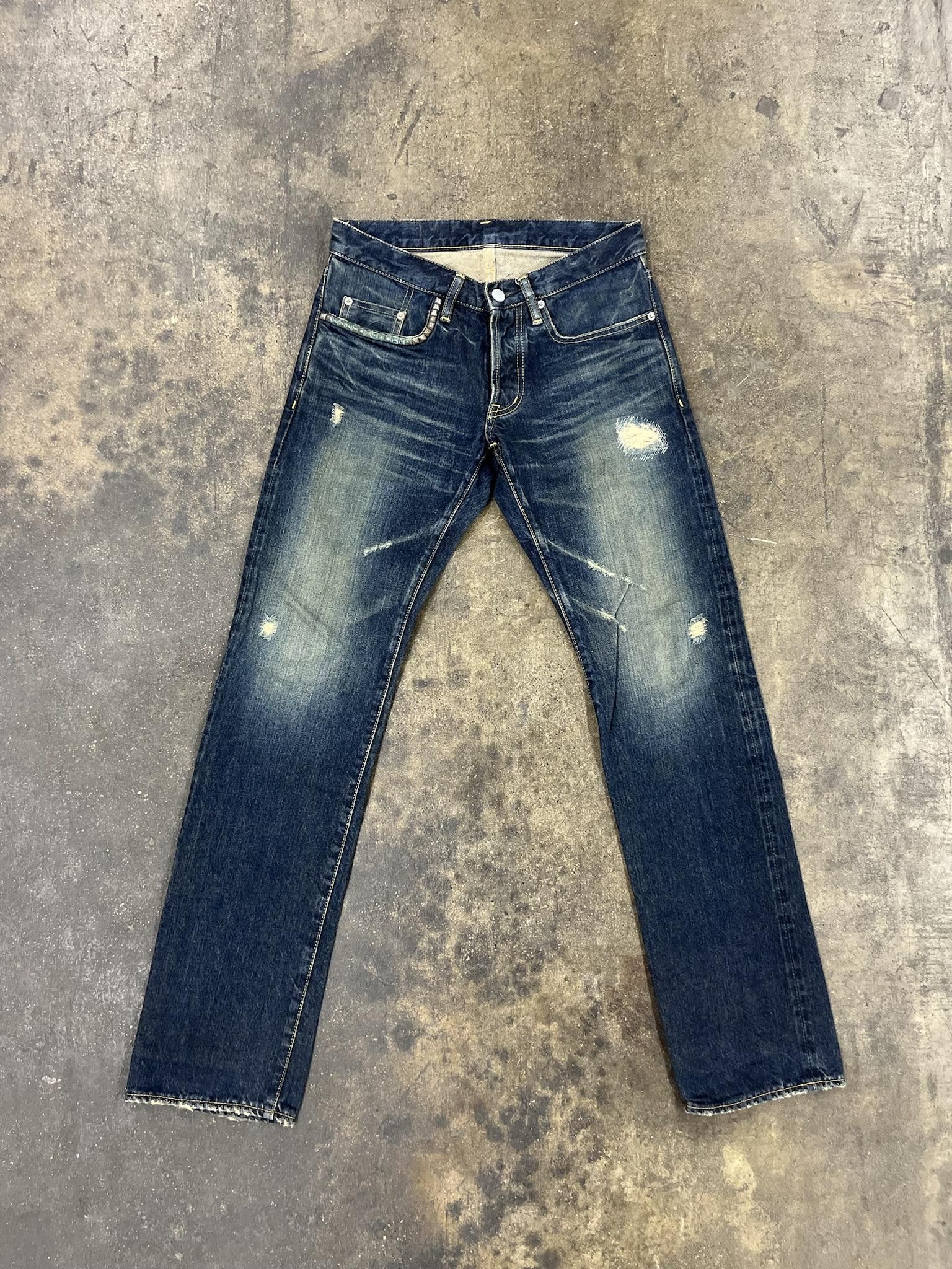 image of Hysteric Glamour Distressed/repaired Studded Pocket Denim in Blue, Men's (Size 30)