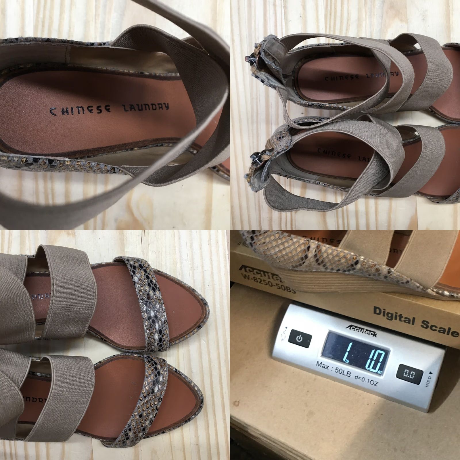 Chinese Laundry Nike Sandals Womens Strappy Brown Snakeskin Wedge Heel 7.5 M UK 5 US 7.5 EU 38 XS N/A Size US 8 / IT 38 - 10 Thumbnail