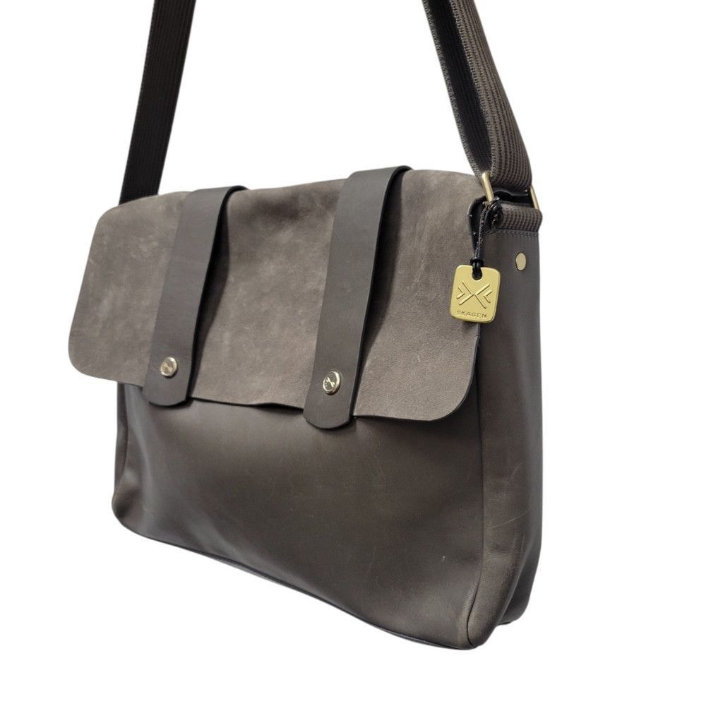 Skagen SKAGEN Men Gray Messenger Genuine Cowhide Leather Bag Size ONE SIZE - 4 Thumbnail
