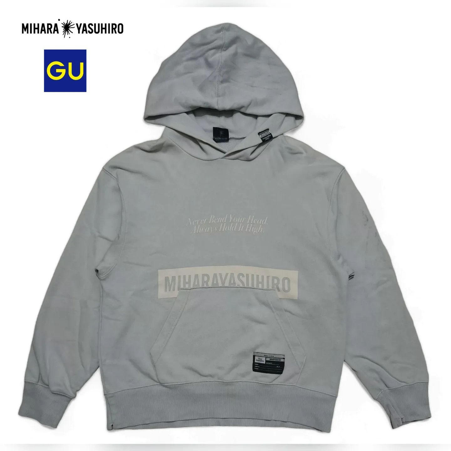 image of Maison Miharayasuhiro X Gu 'good Inspiration' Hoodie Jacket in Blue, Men's (Size Medium)