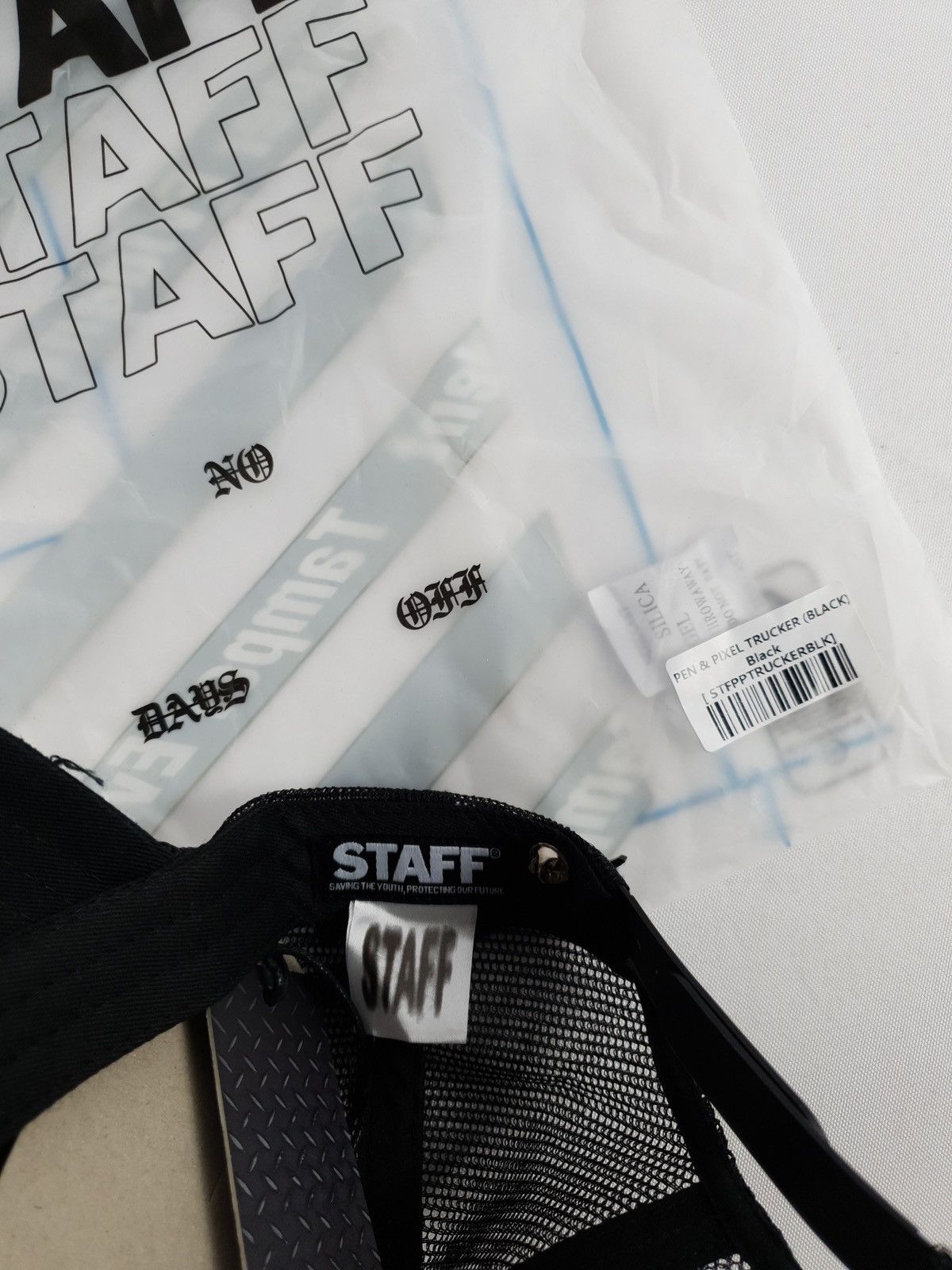 G59 Records × STAFF WORKFORCE Staffworkforce Pen & Pixel Trucker Hat (2024) Size ONE SIZE - 4 Thumbnail